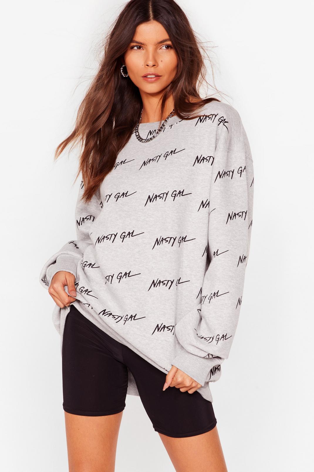 Grey Nothing But a Nasty Gal Relaxed Sweatshirt image number 1