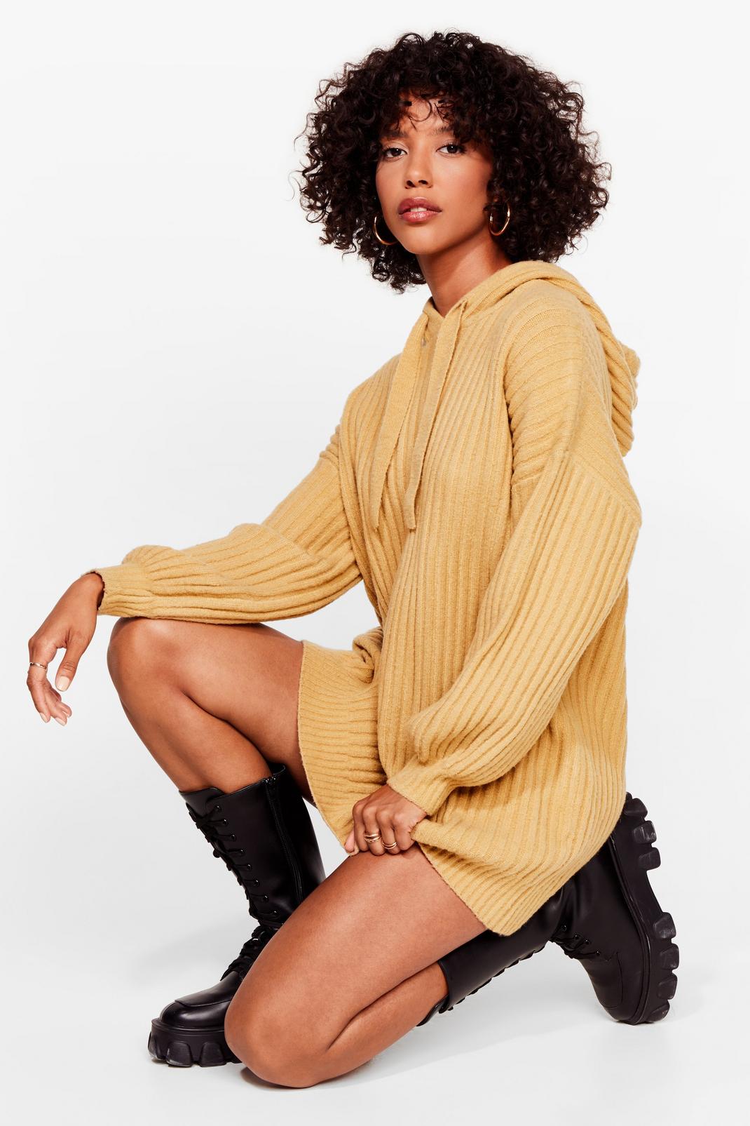 150 Ribbed Slouchy Oversized Jumper Dress image number 2