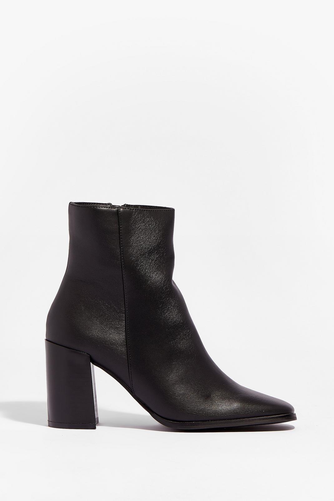 105 Faux Leather Heeled Ankle Boots image number 2