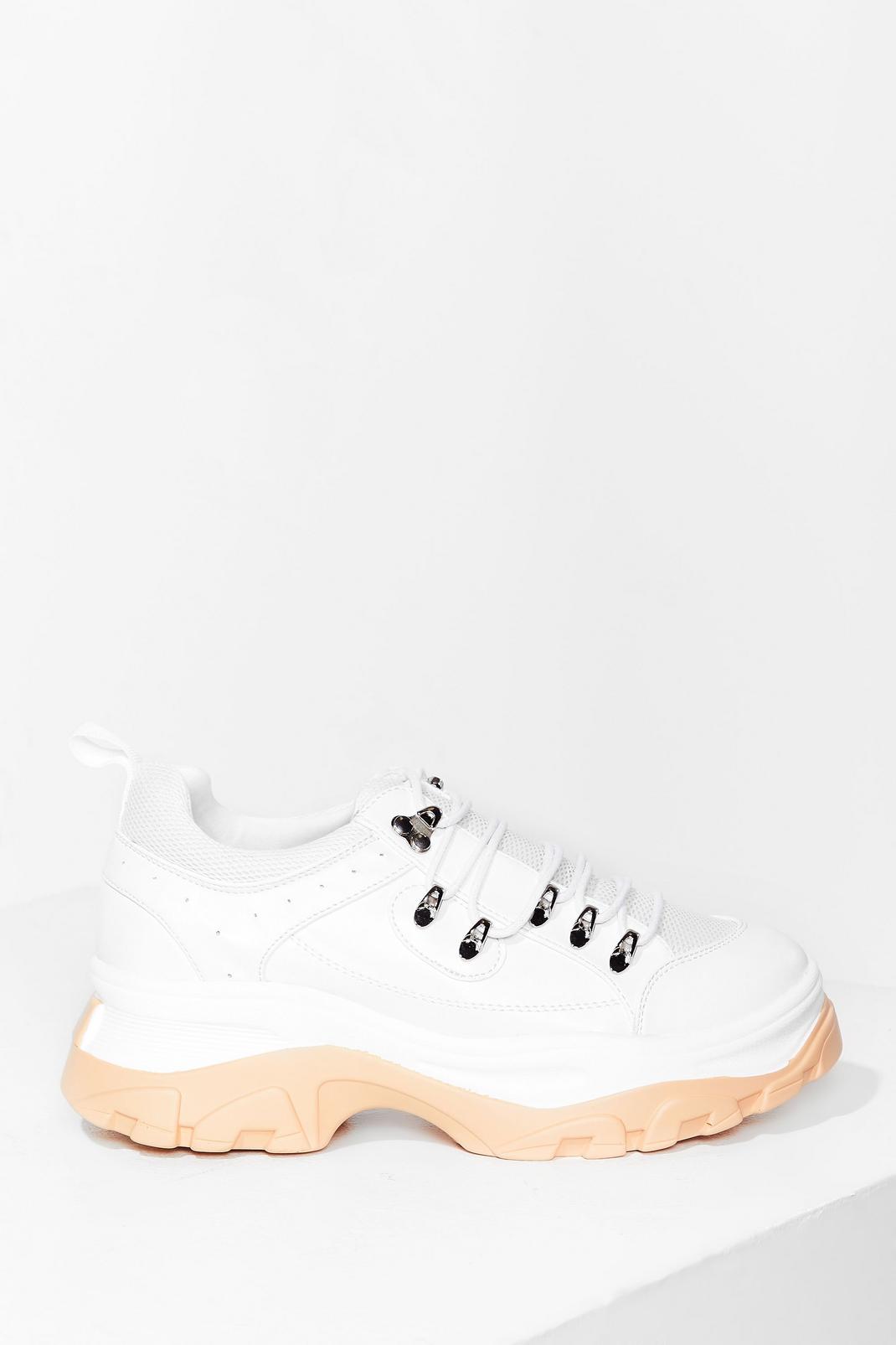 Just How We Hike It Faux Leather Chunky Sneakers image number 1