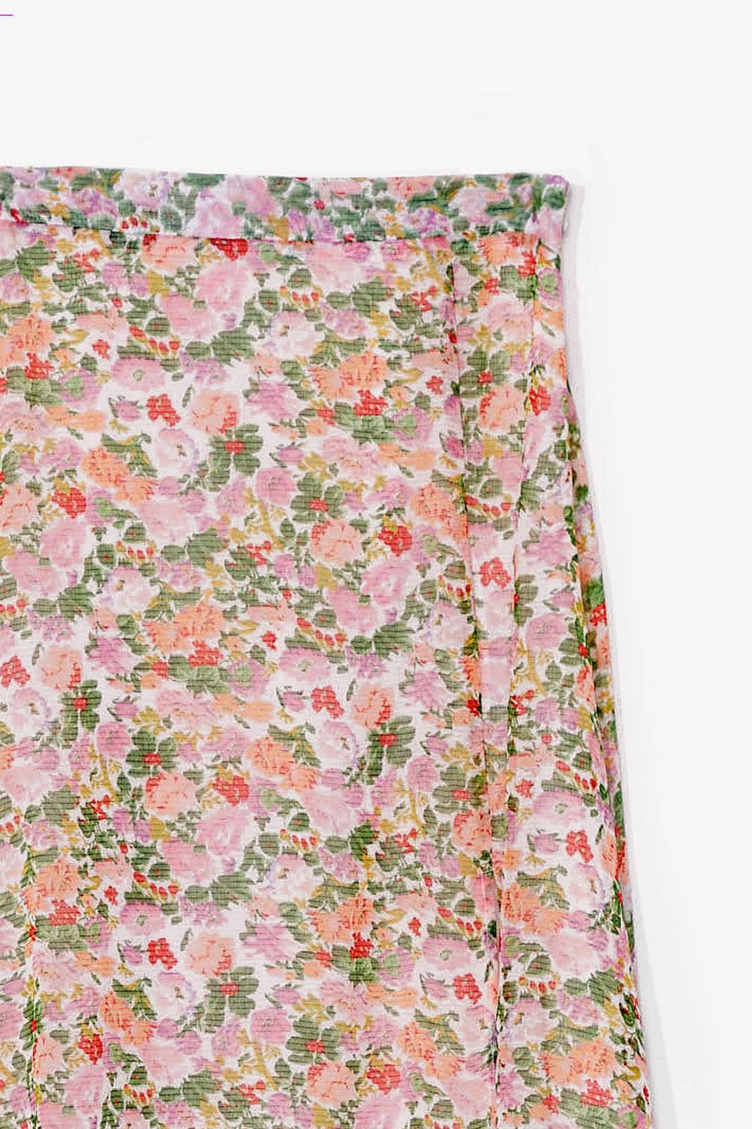 173 Floral Loose Slit Maxi Skirt image number 2