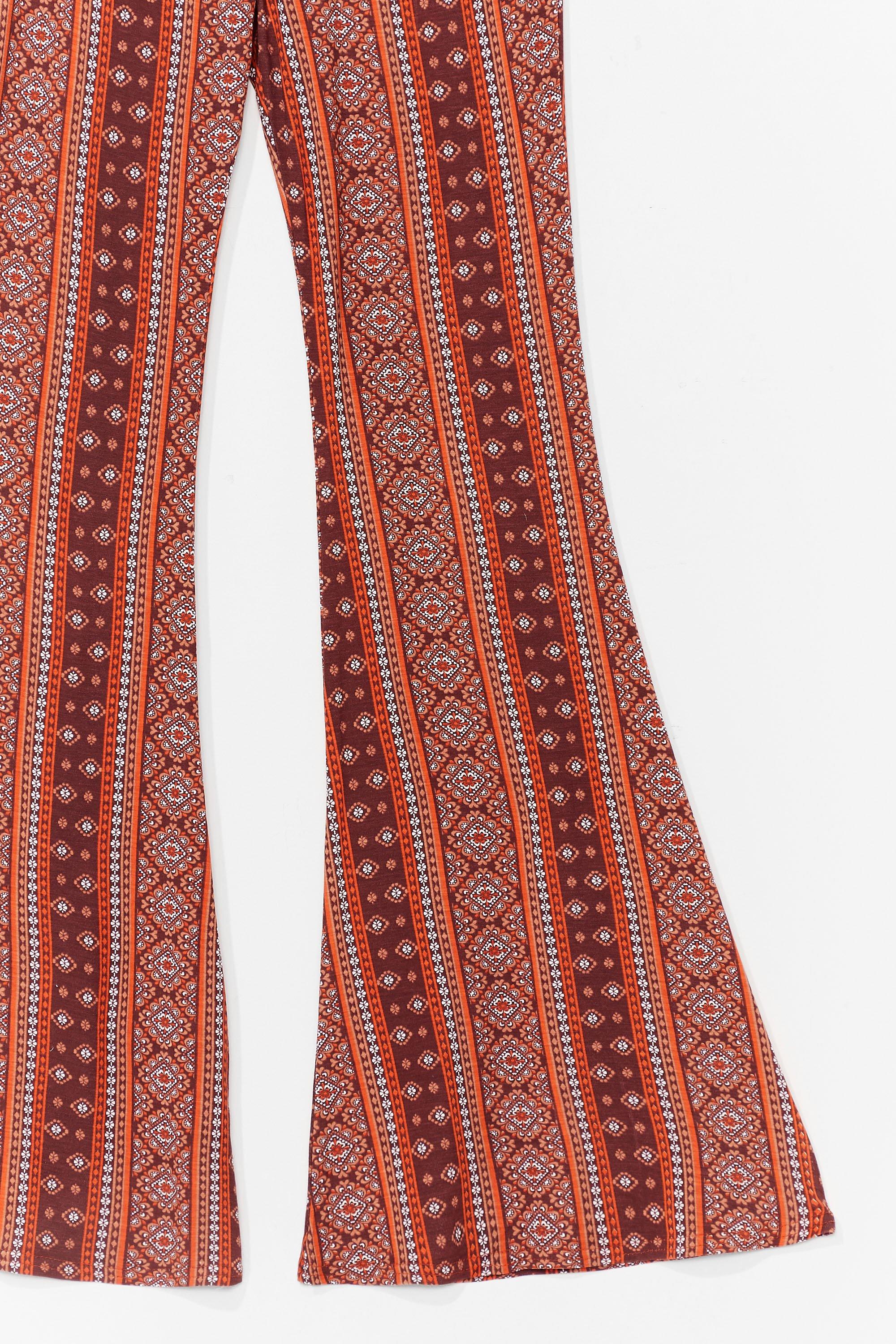 Oh Boho Abstract Flare Pants