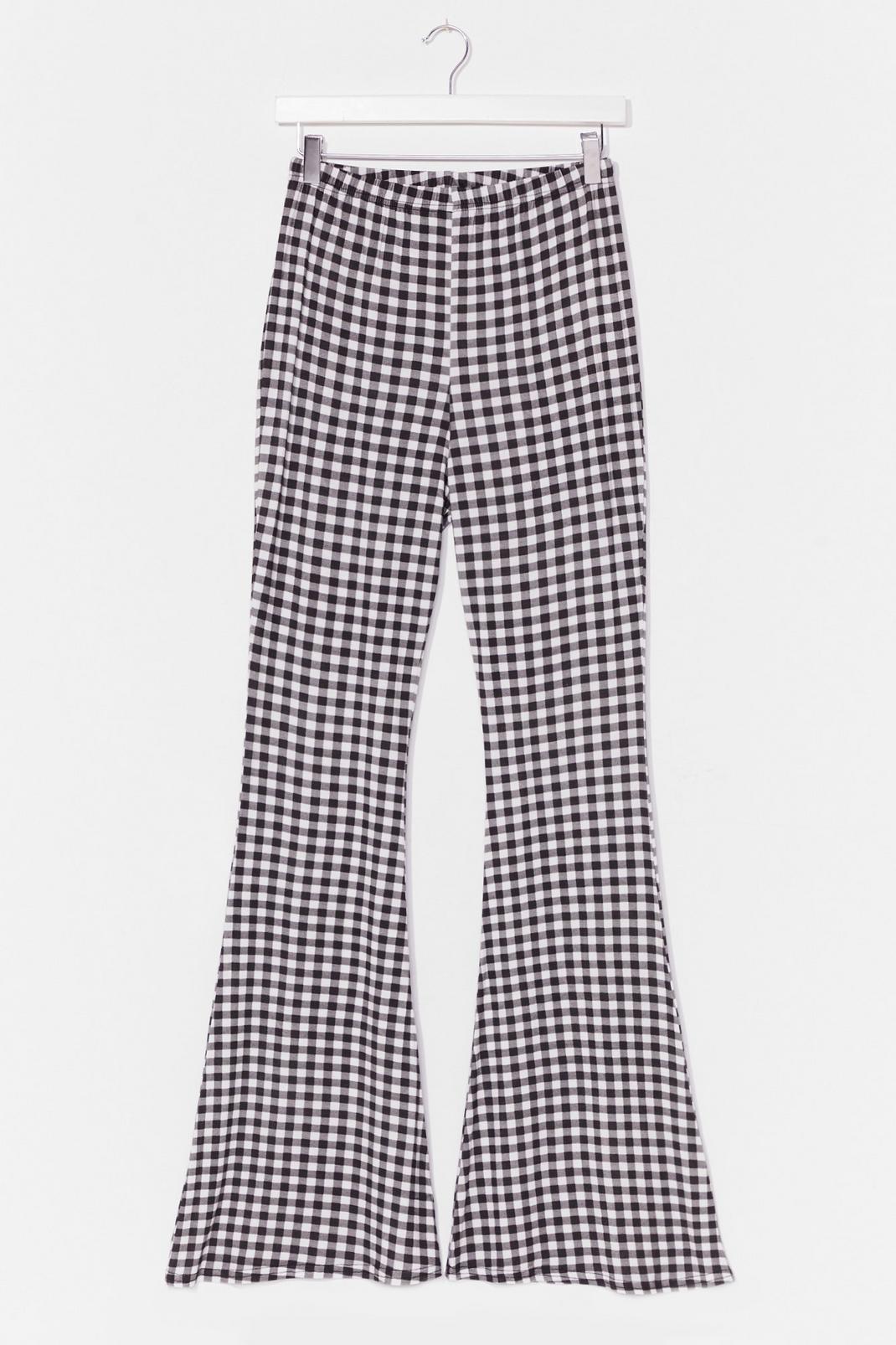 Not a Flare in the World Gingham Pants image number 1