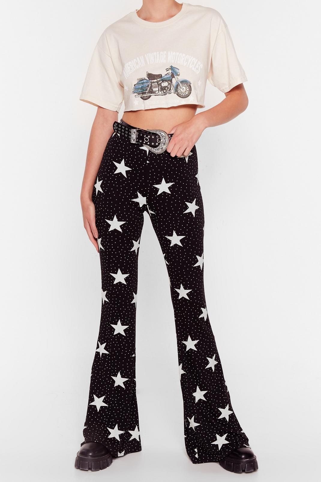 Sky Full of Stars High-Waisted Flare Pants image number 1