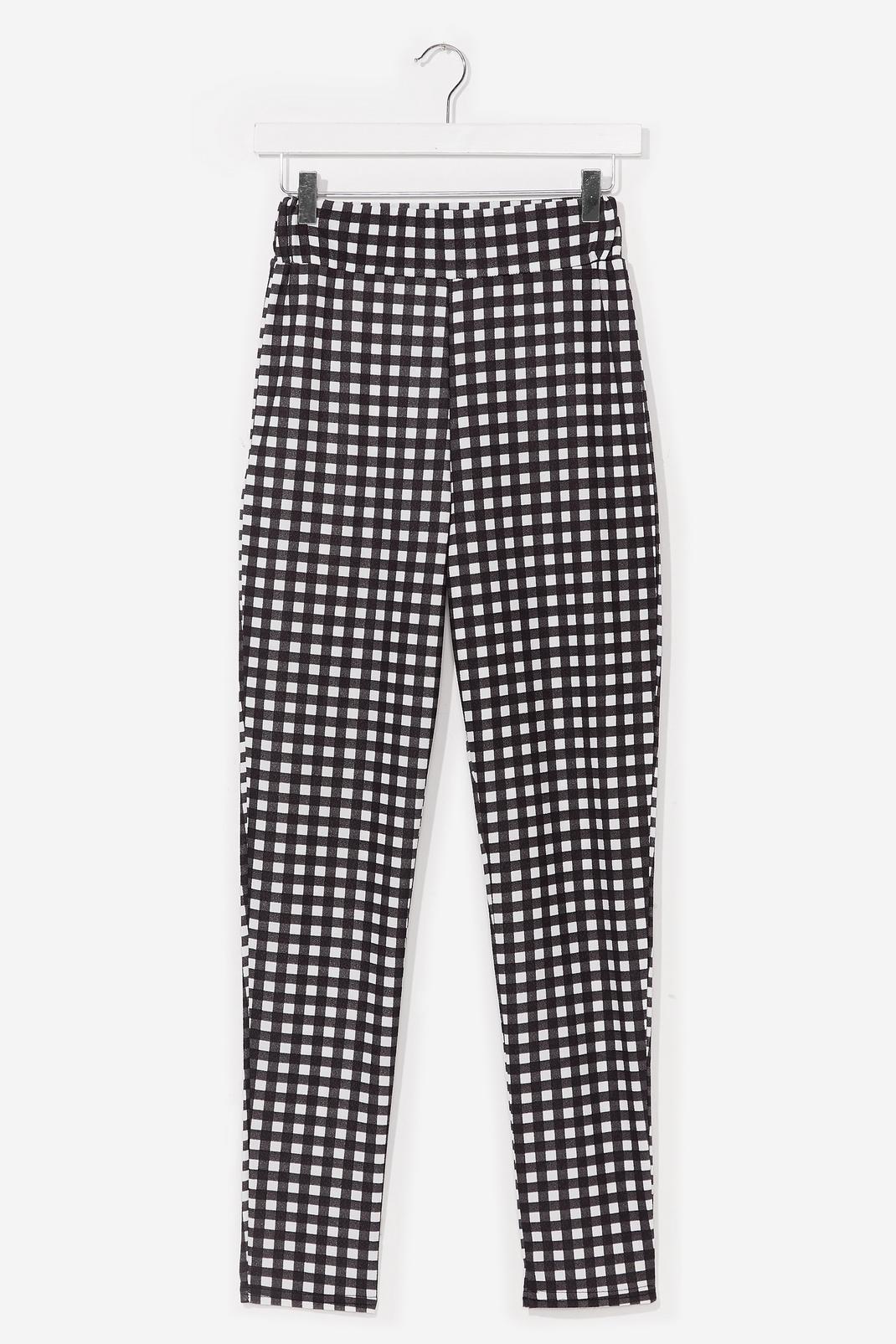 Gingham Something to Talk About Fitted Pants image number 1