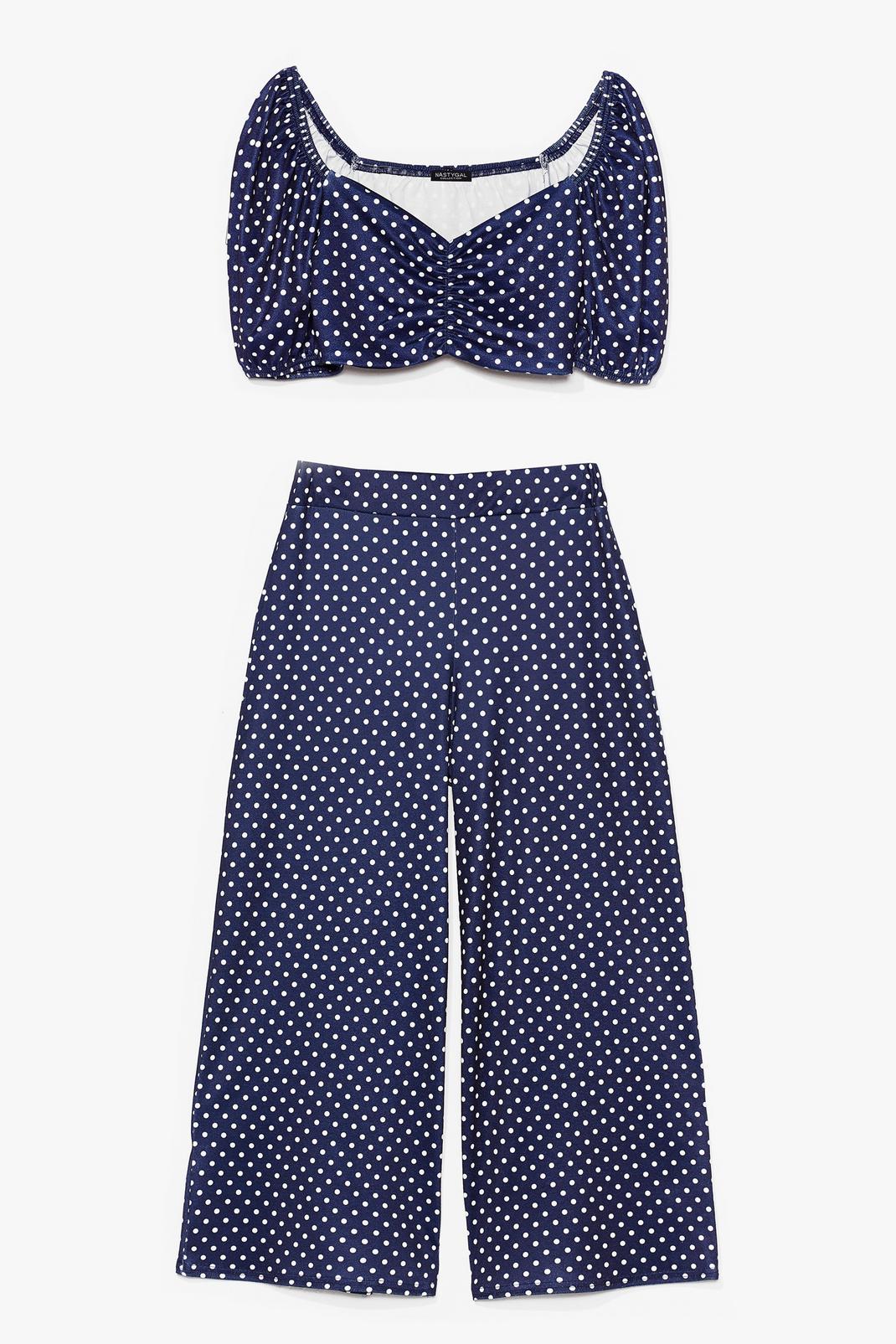 Polka Dot Your Baby Crop Top and Culottes Set image number 1