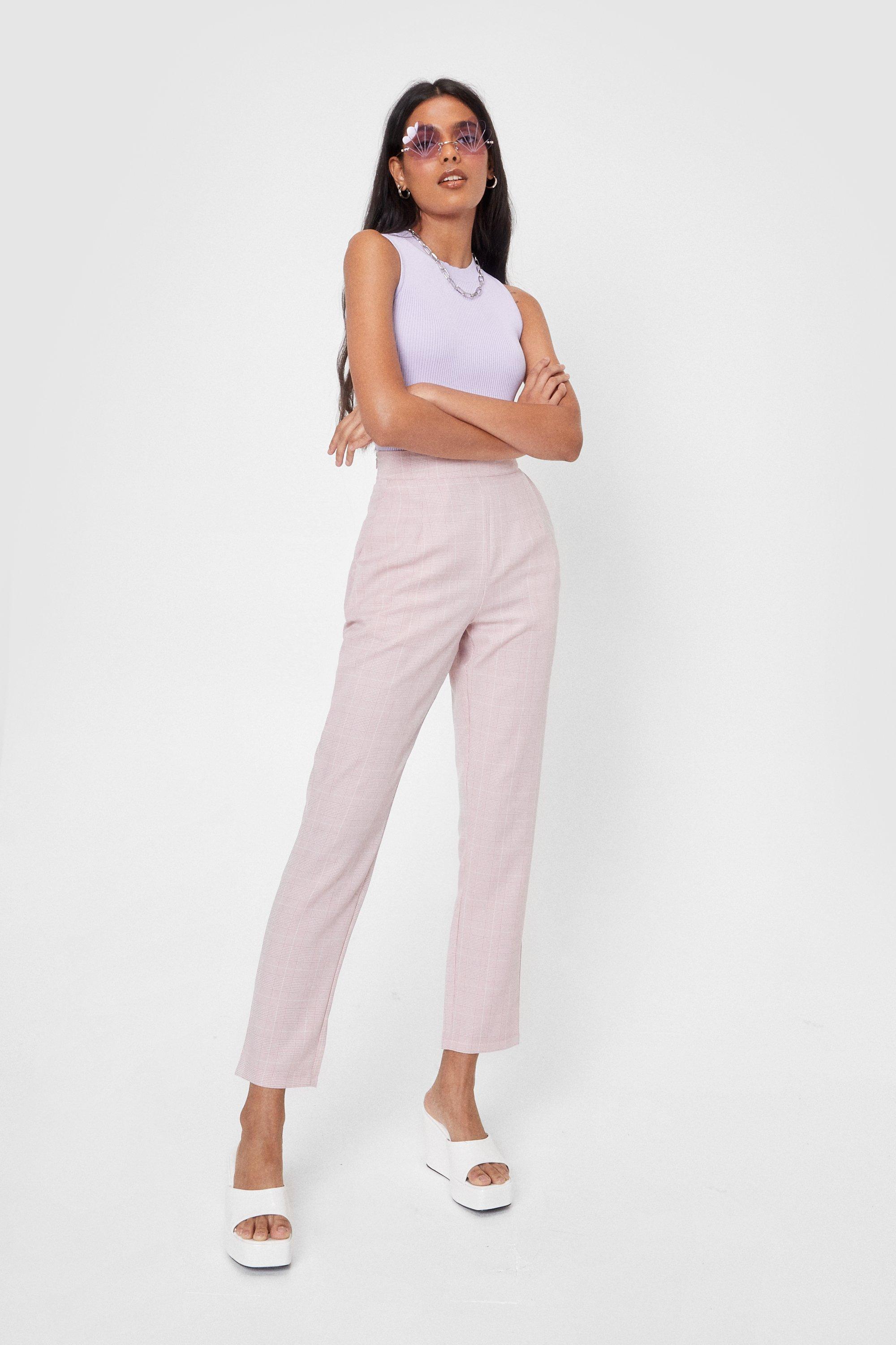 high waisted trousers slim fit