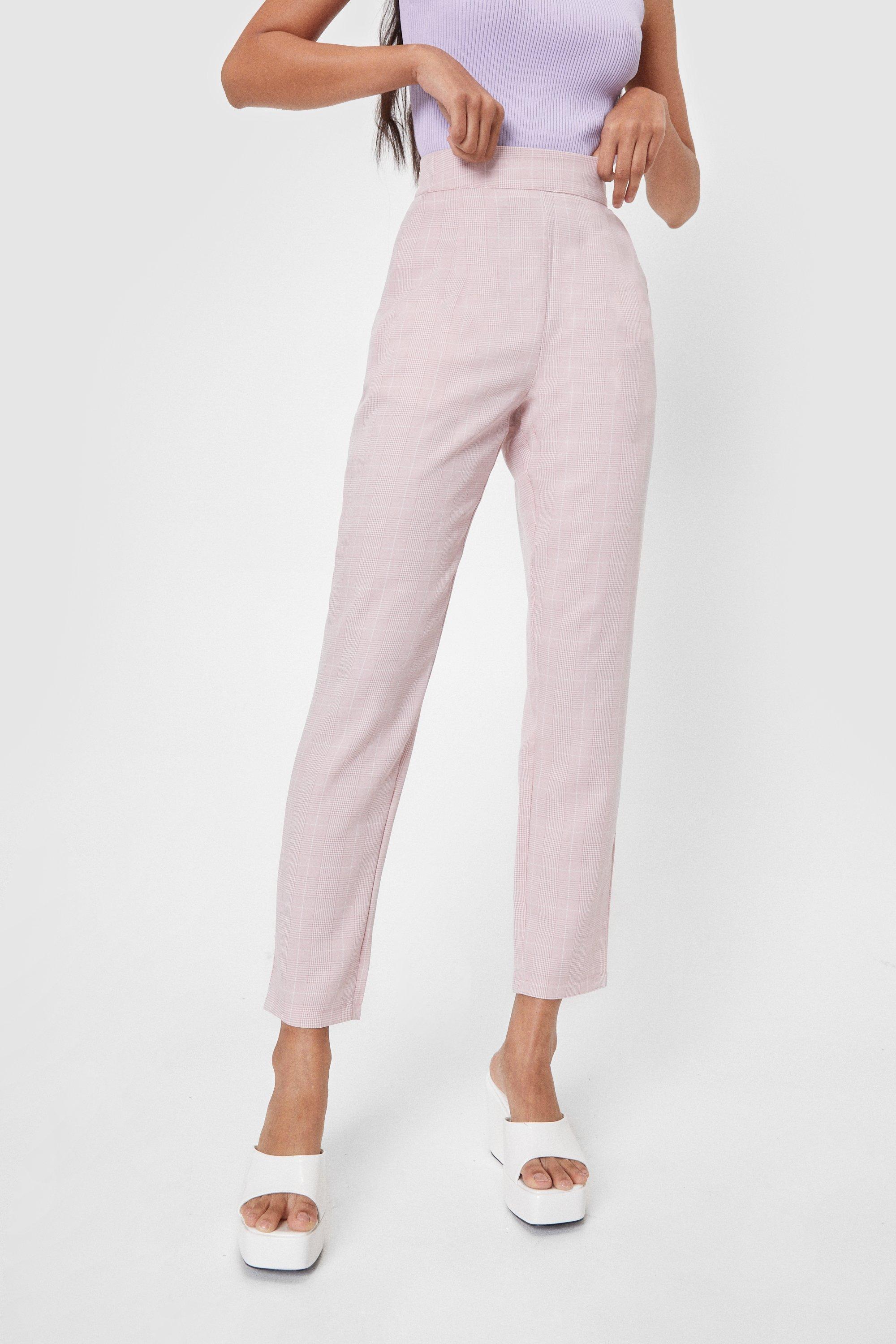 high waisted trousers slim fit