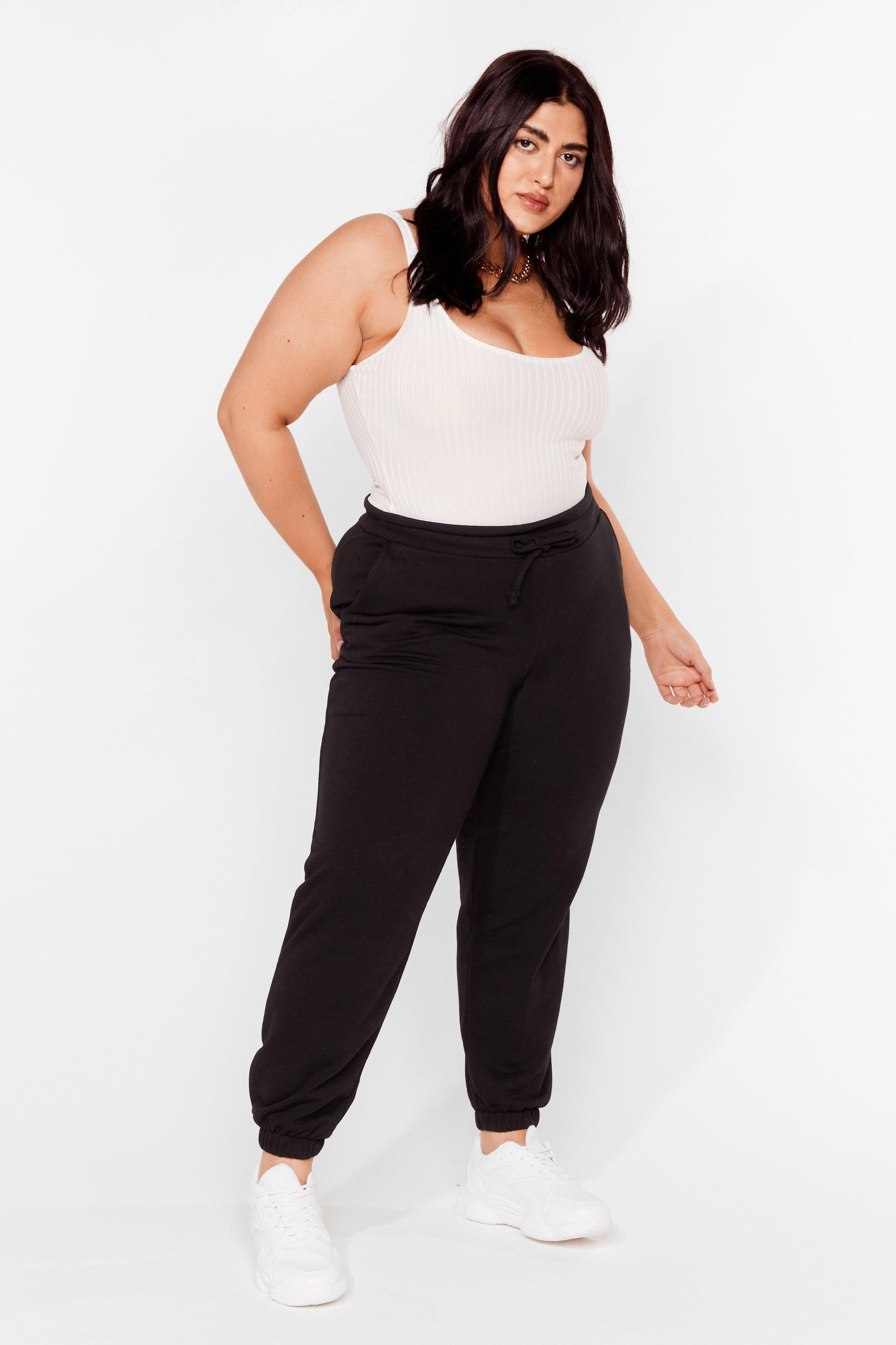 Women's Plus Size Plus Size Paperbag Waist Pant - black