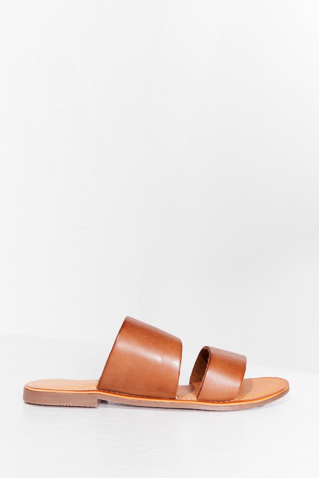Born to Mule Leather Flat Sandals image number 1