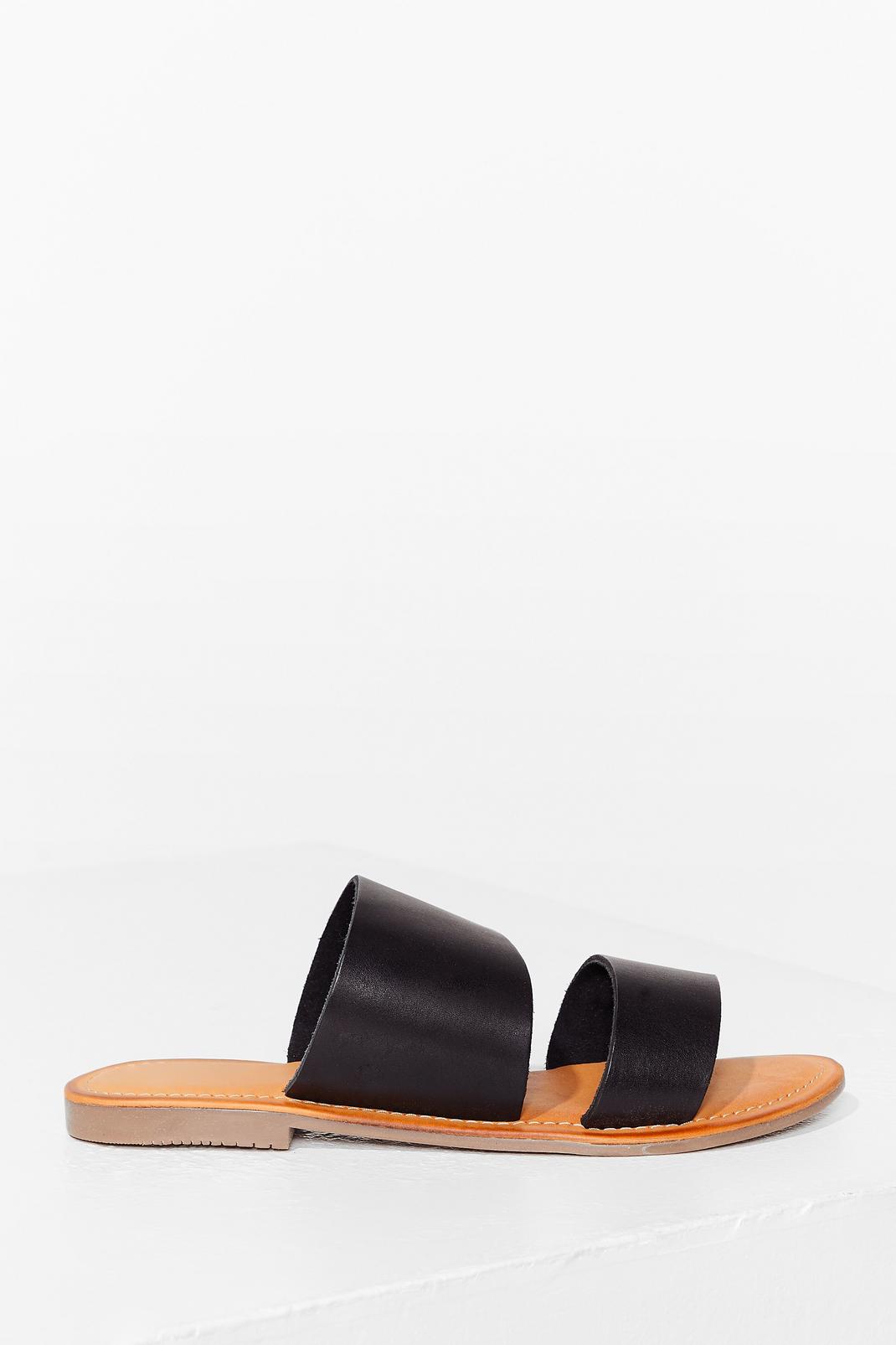 Born to Mule Faux Leather Flat Sandals image number 1