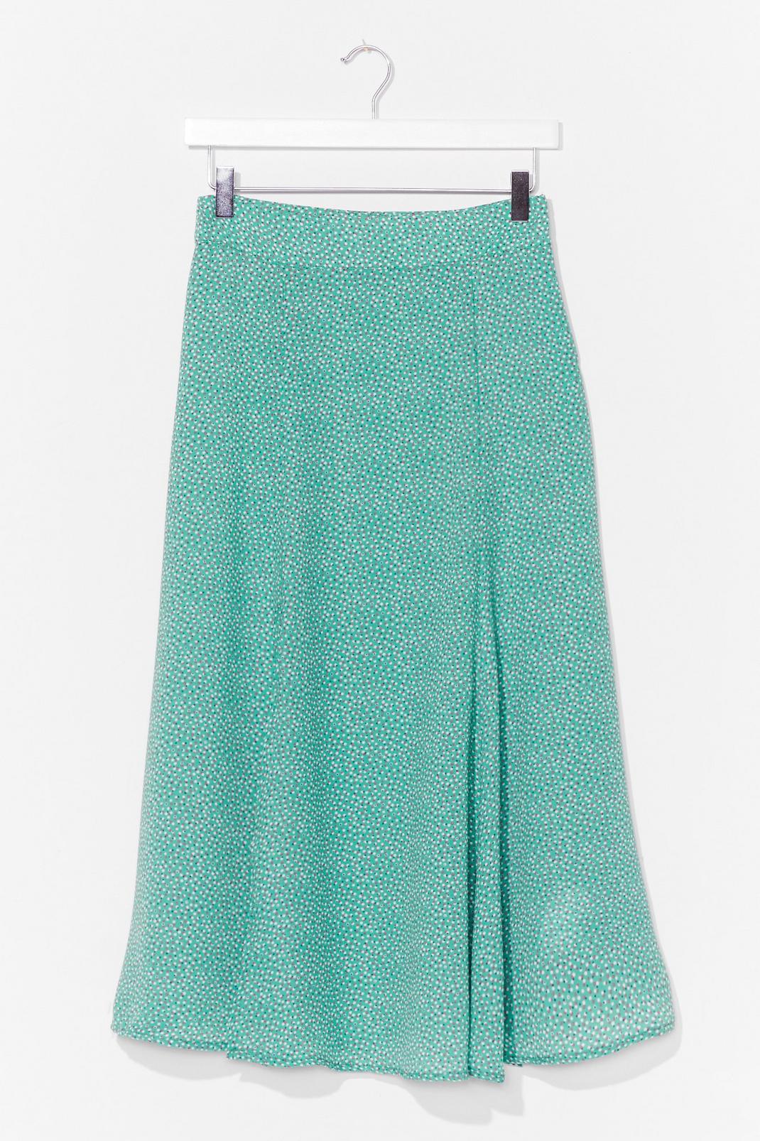 Green Put 'Em On the Spot High-Waisted Midi Skirt image number 1
