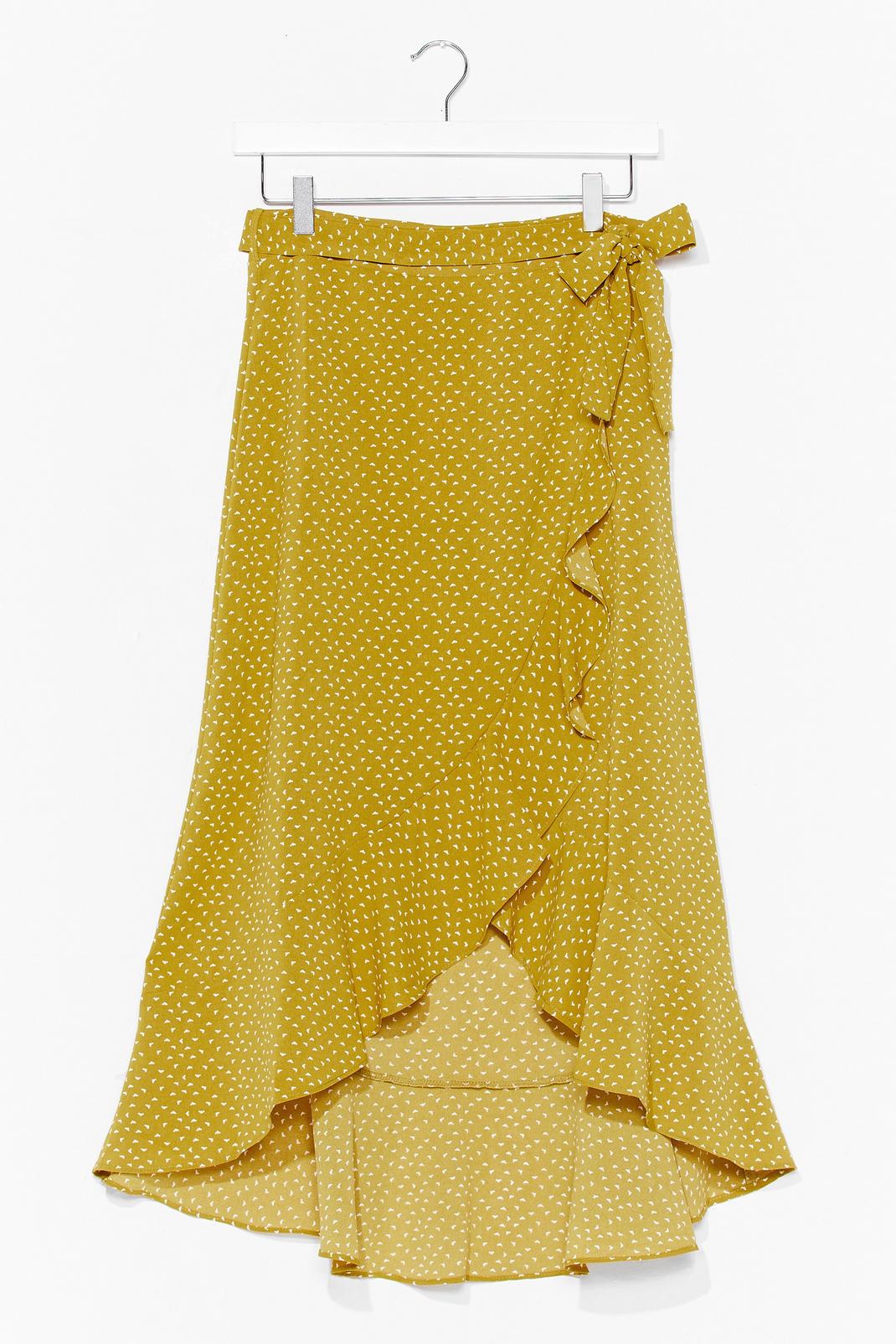 Olive You Gotta Be Midi-ng Me Spotty Wrap Skirt image number 1