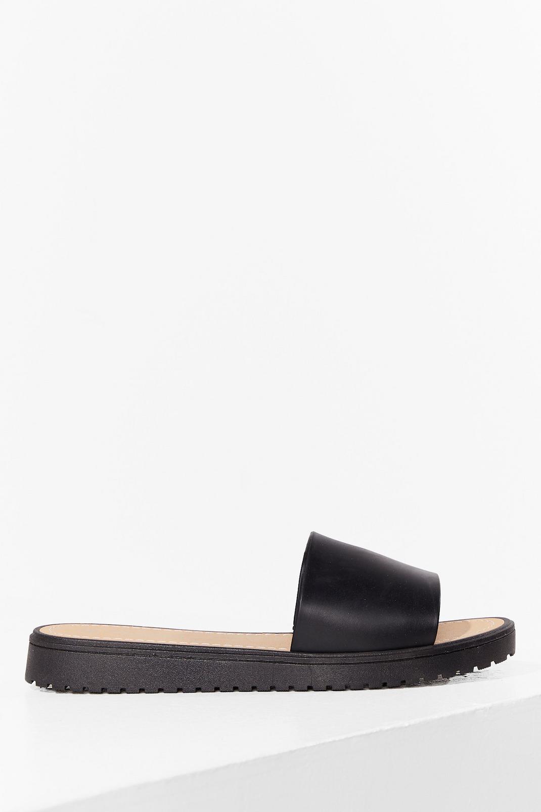 Who's Slide Are You On Faux Leather Sandals image number 1