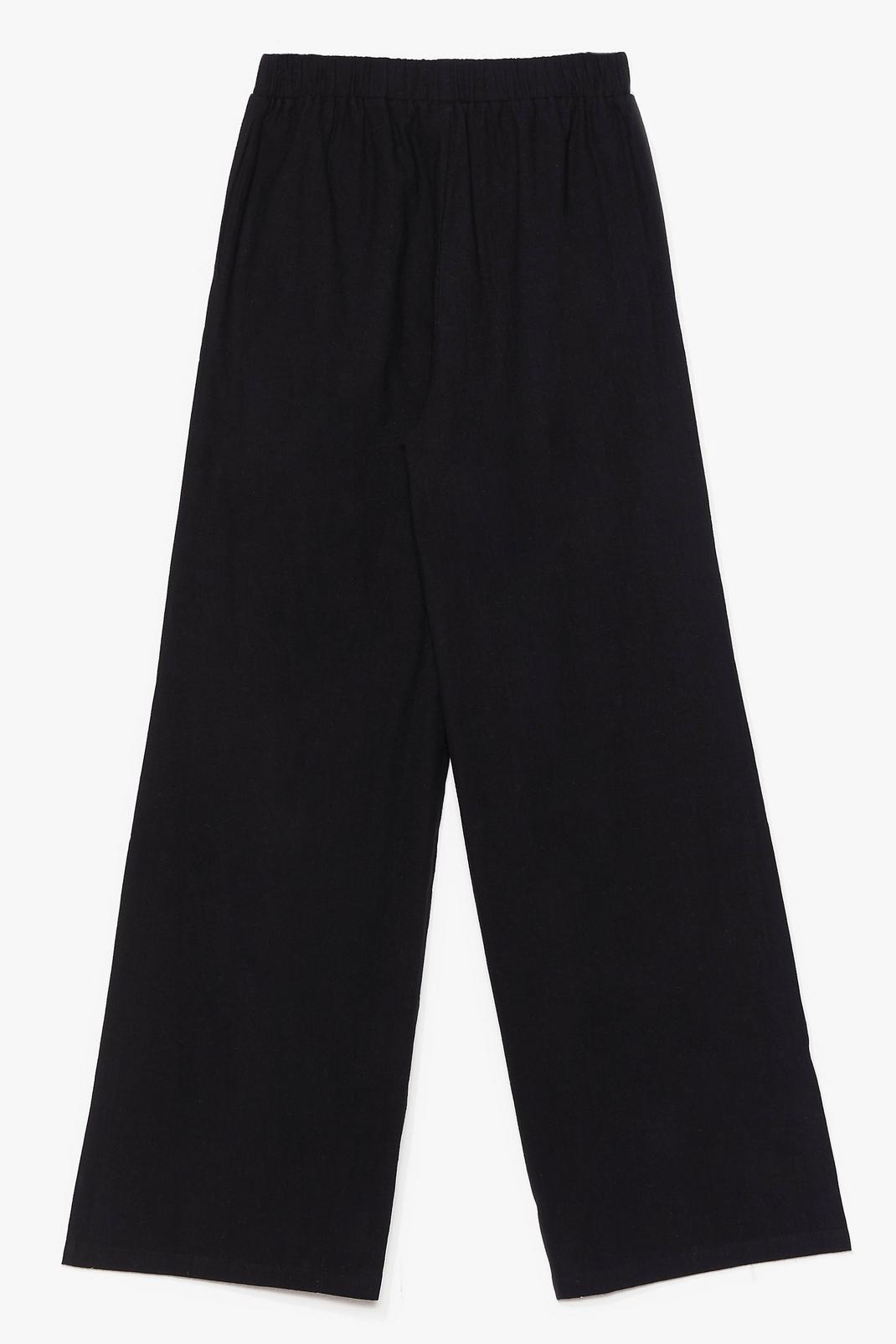 105 High Waisted Elasticized Wide Leg Trousers image number 2