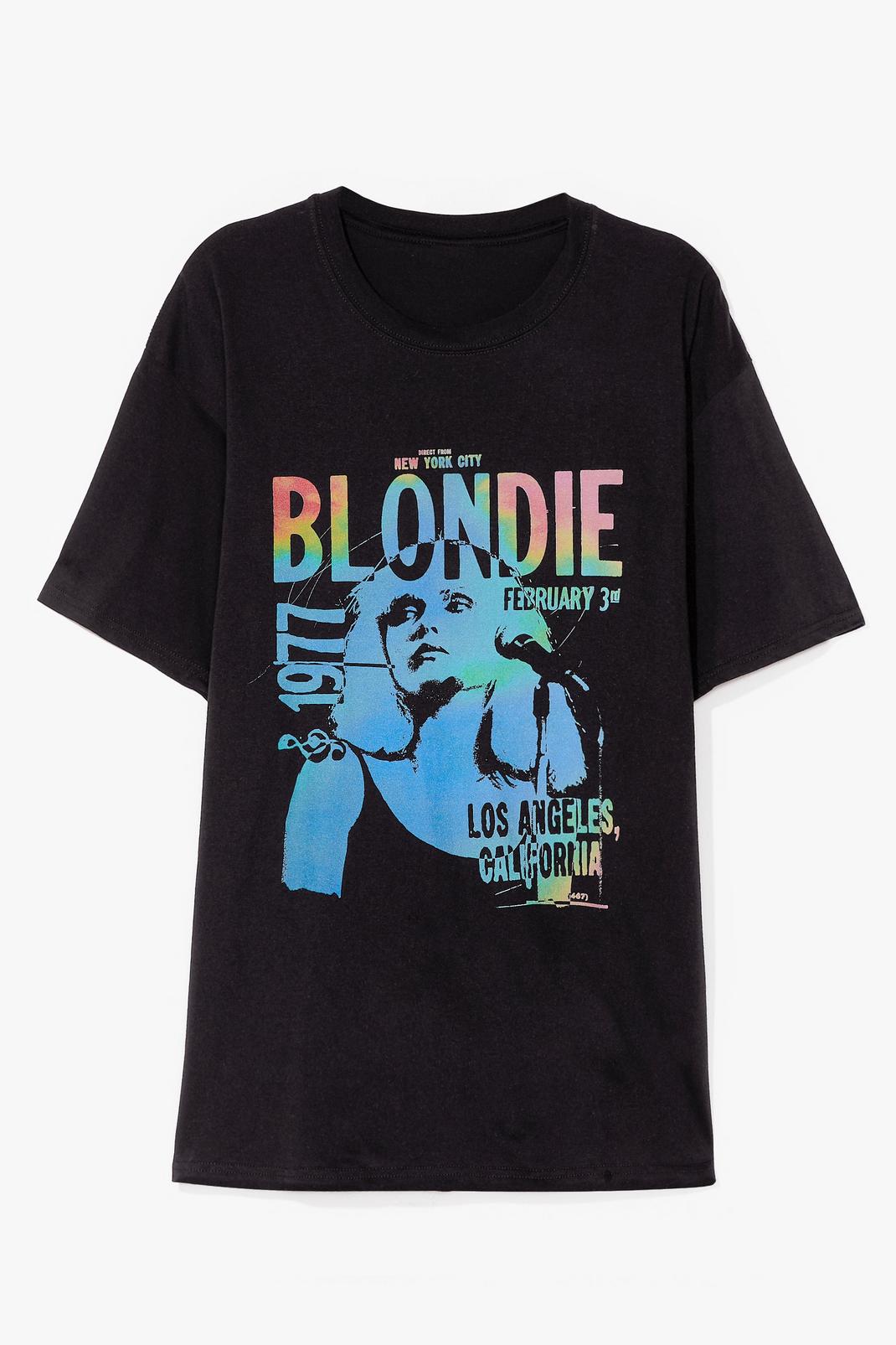 Black Blondie 1977 Graphic Band T-Shirt image number 1