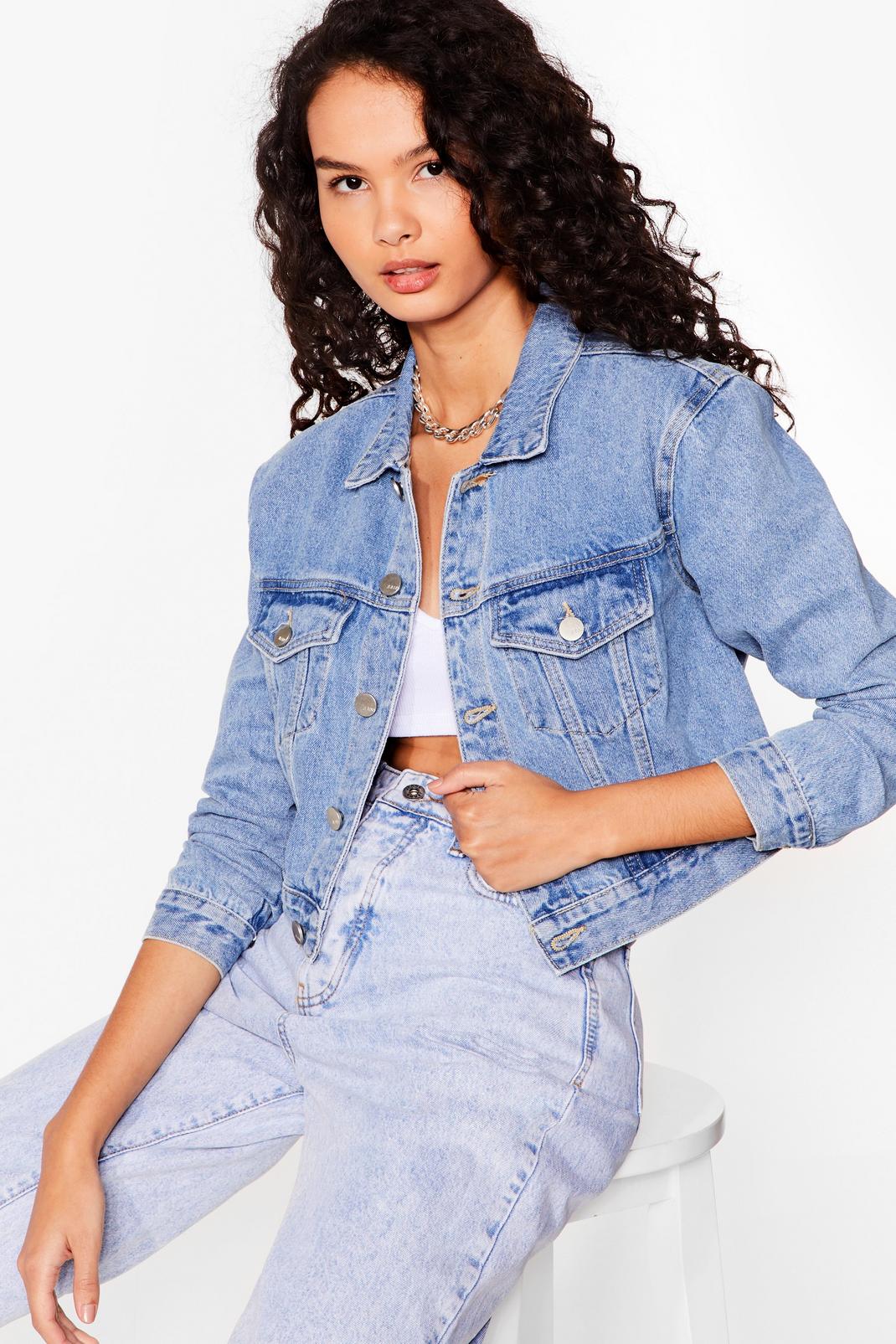 We See What You Jean Cropped Denim Jacket image number 1
