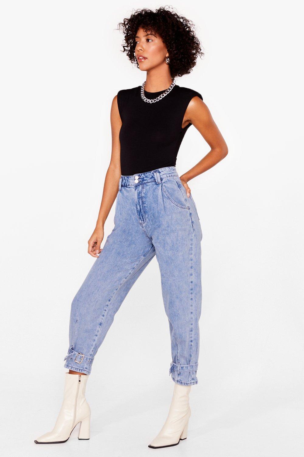 Buckle mom jeans store