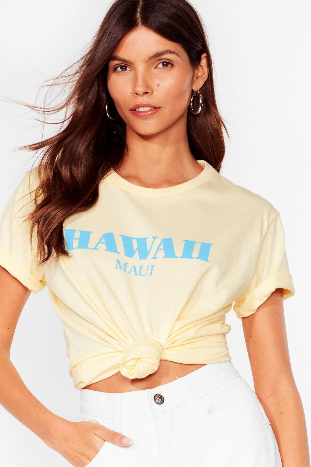 T-shirt à impressions Et si on partait à Hawaï image number 1