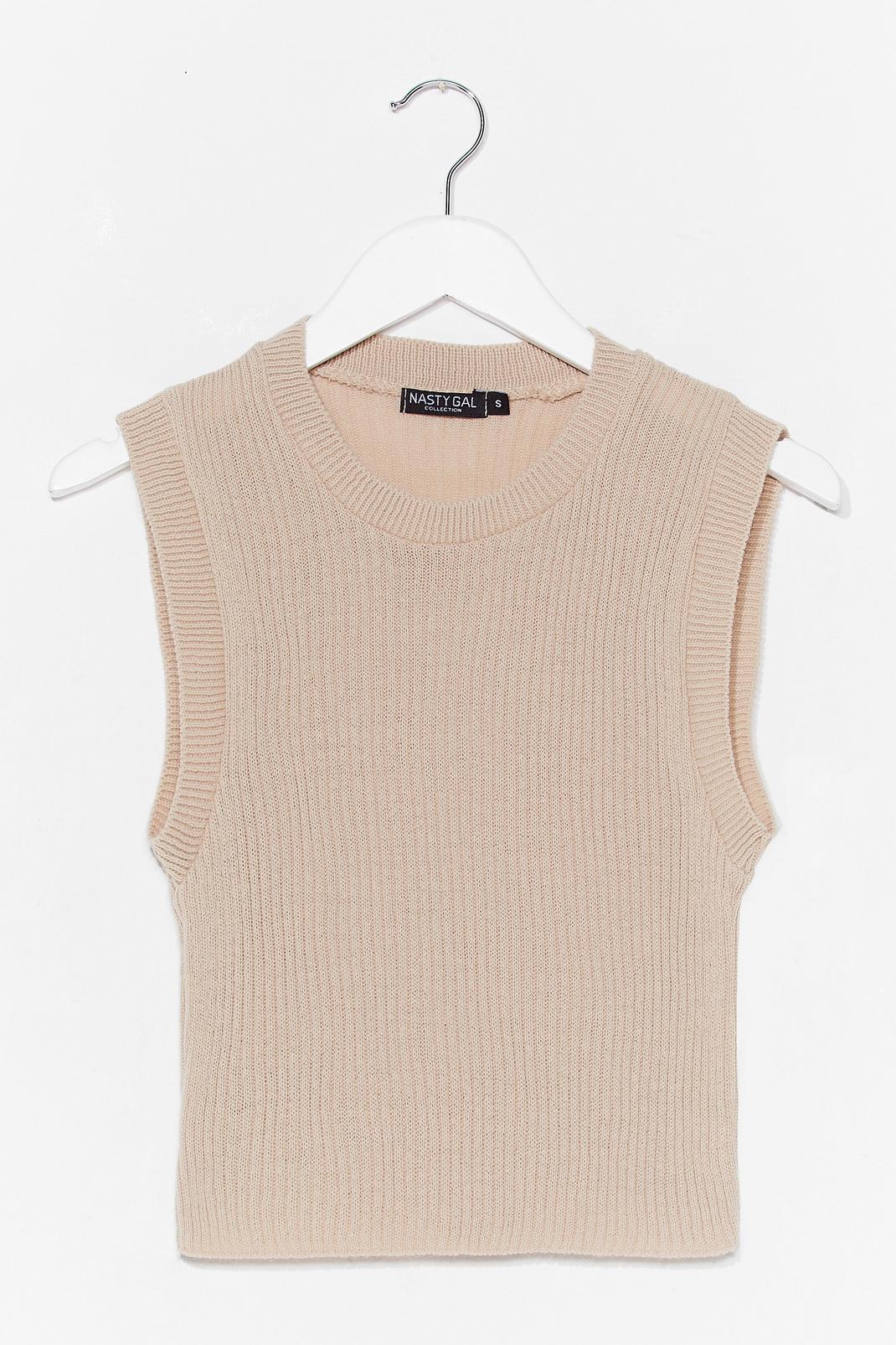 Beige Oh Knits Old Thing Sleeveless Tank image number 1