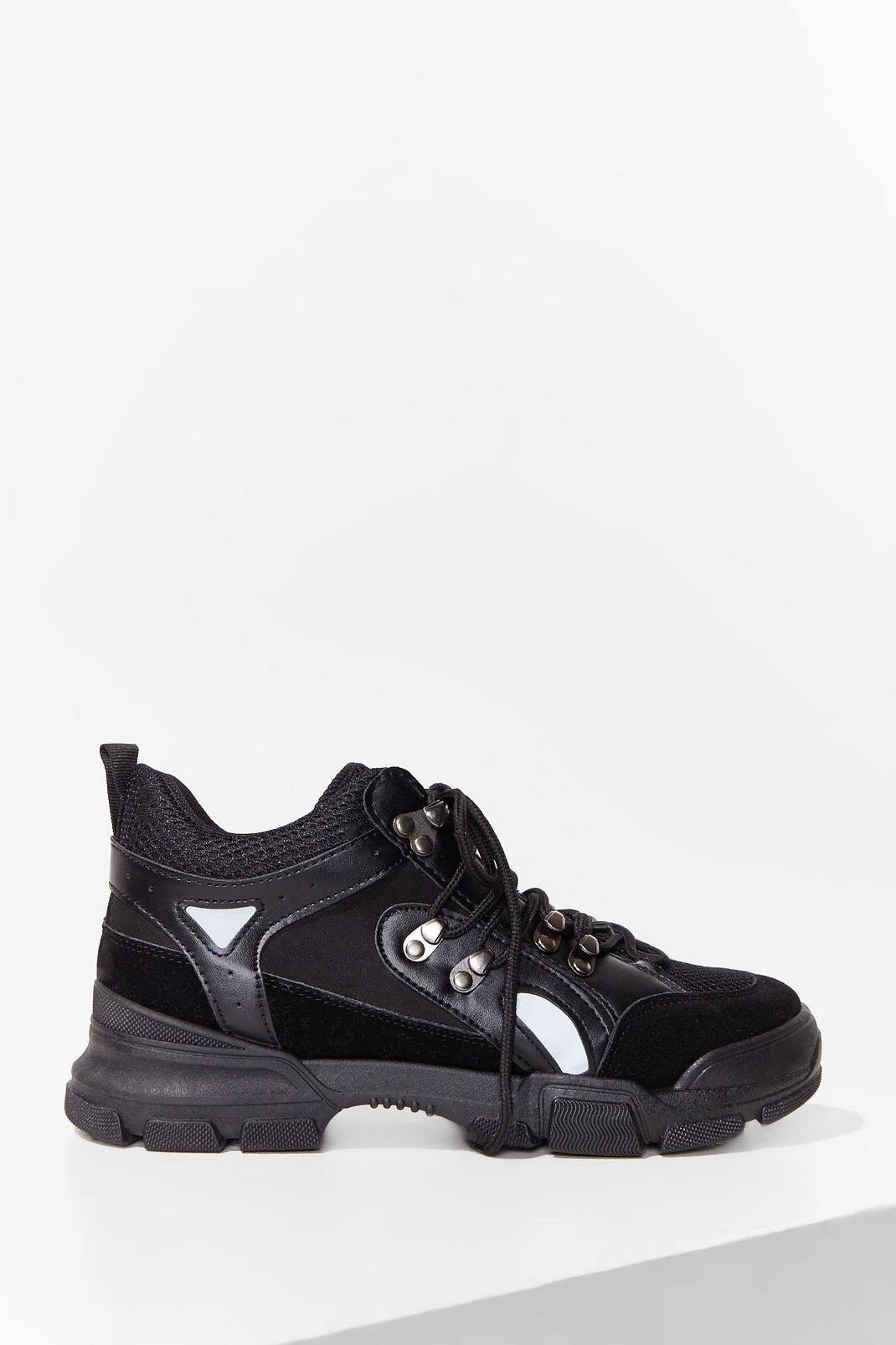 Chunky Mesh Lace Up Sneakers image number 1