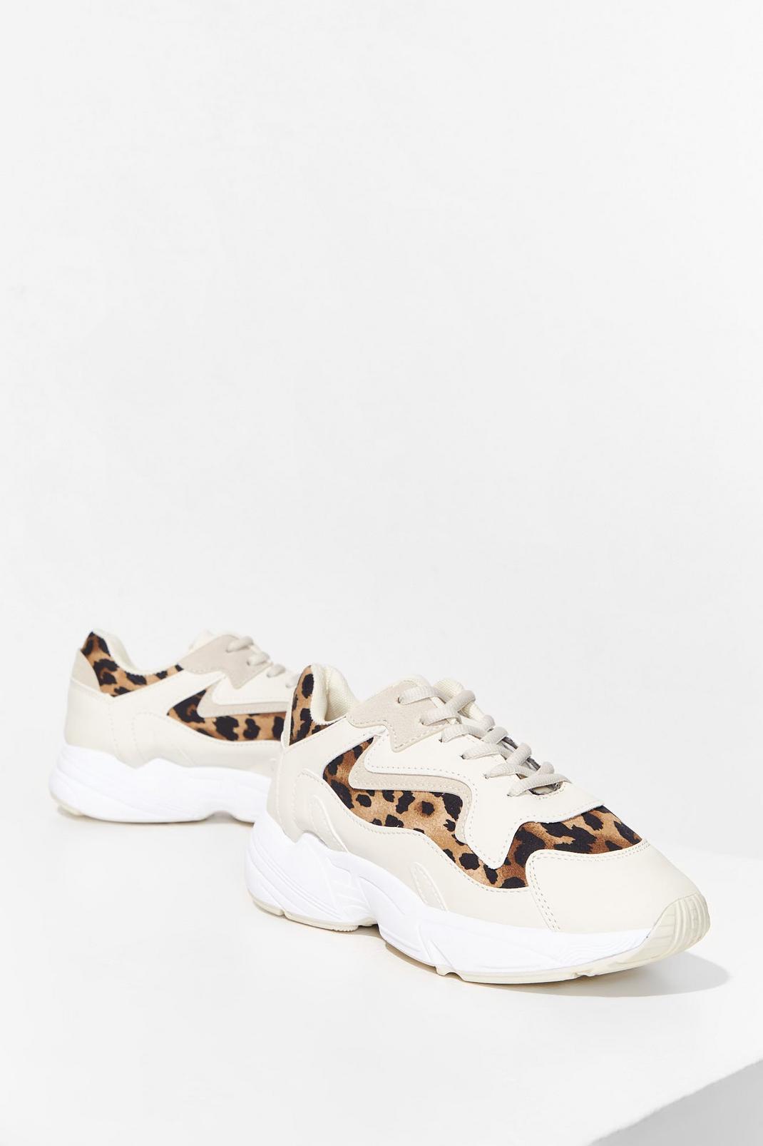 Chunky Two Tone Leopard Sneakers image number 1