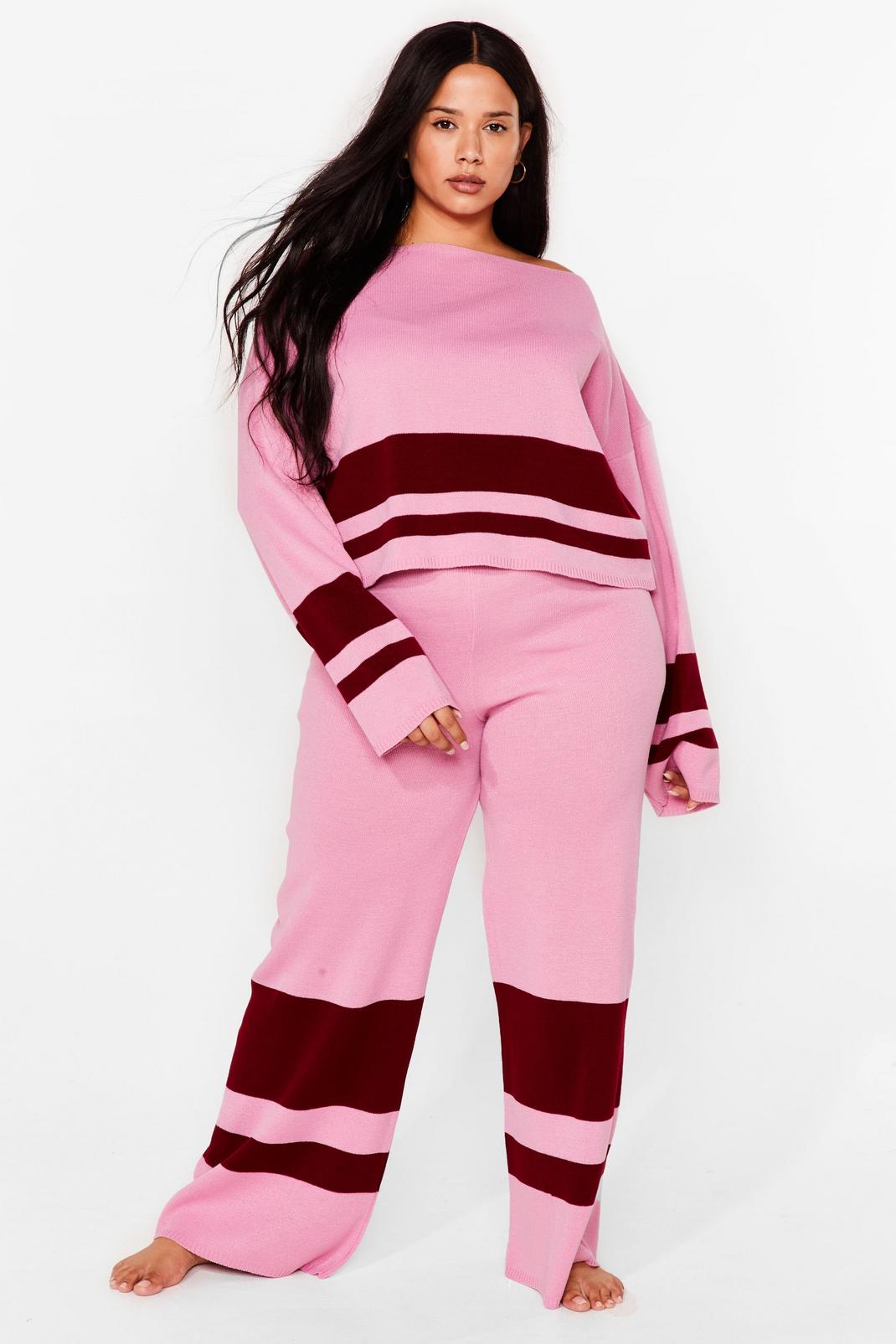 Colorblock the Haters Plus Lounge Pants Set image number 1