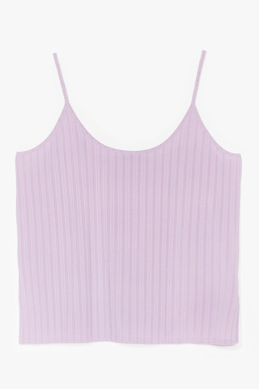Lilac Plus Size Fitted Ribbed Cami Top image number 1