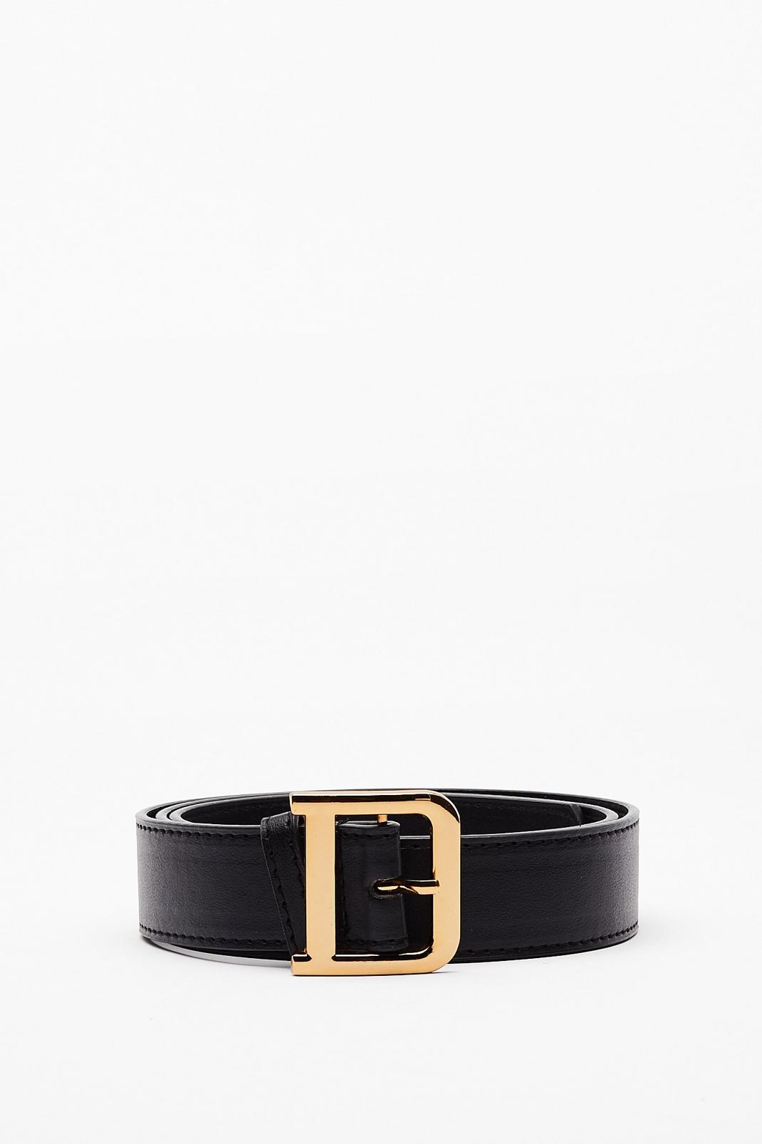 D-ring It Faux Leather Buckle Belt image number 1