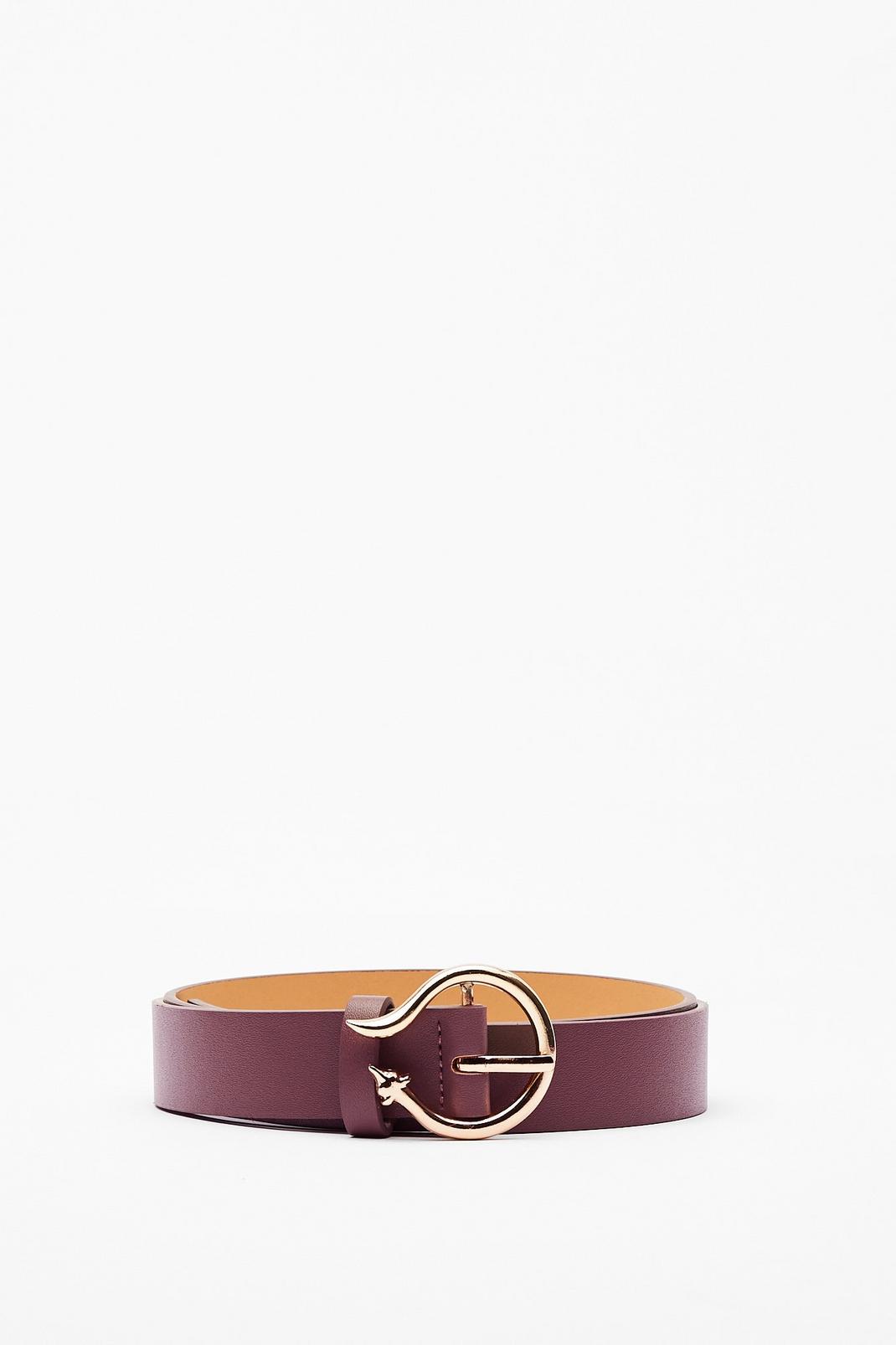Lilac Foxy Lady Faux Leather Circle Belt image number 1