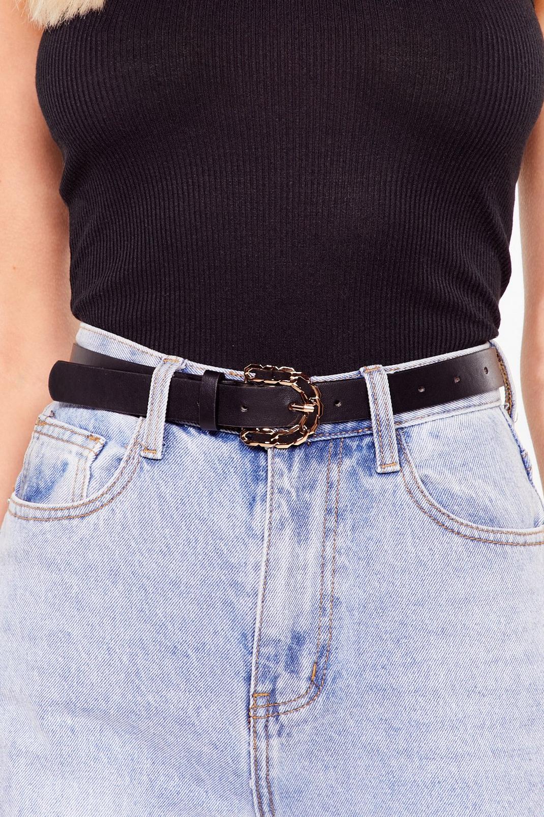 Buckle You Mean Faux Leather Chain Belt | Nasty Gal