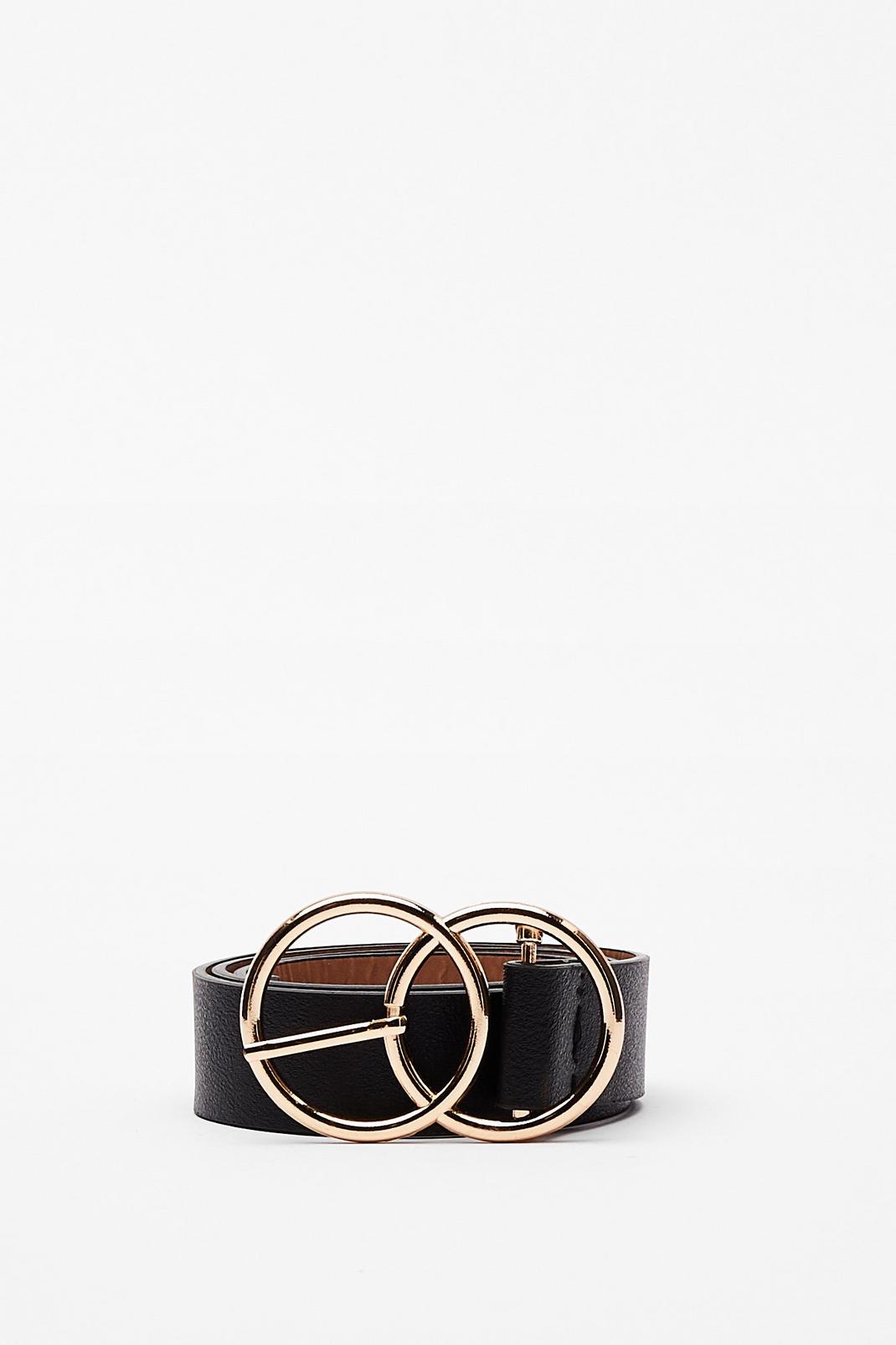 Double Take Faux Leather Circle Belt image number 1