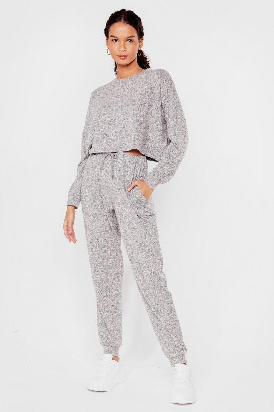 Cropped Sweatshirt And Joggers Set