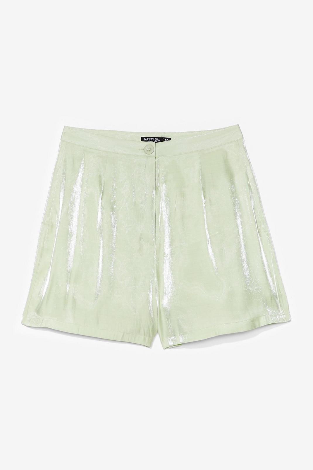 Mint glass shorts co ord image number 1