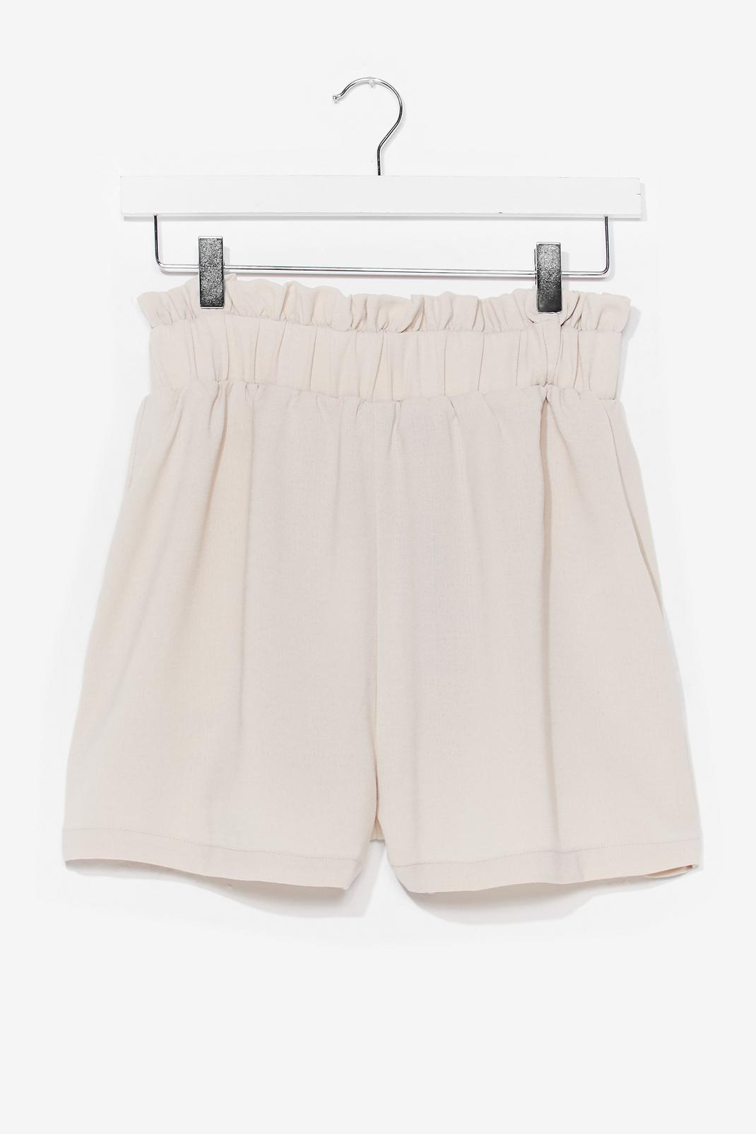 Stone Paperbag It Up Relaxed Shorts image number 1