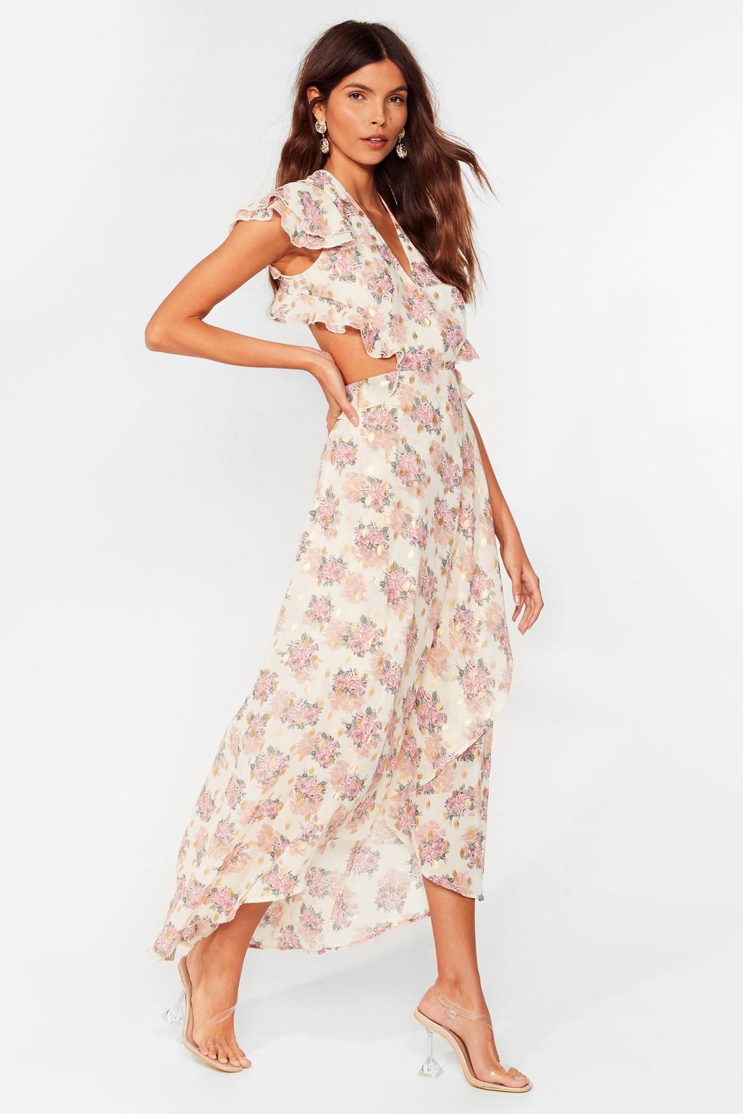 Stay Awhile Floral Maxi Dress image number 1
