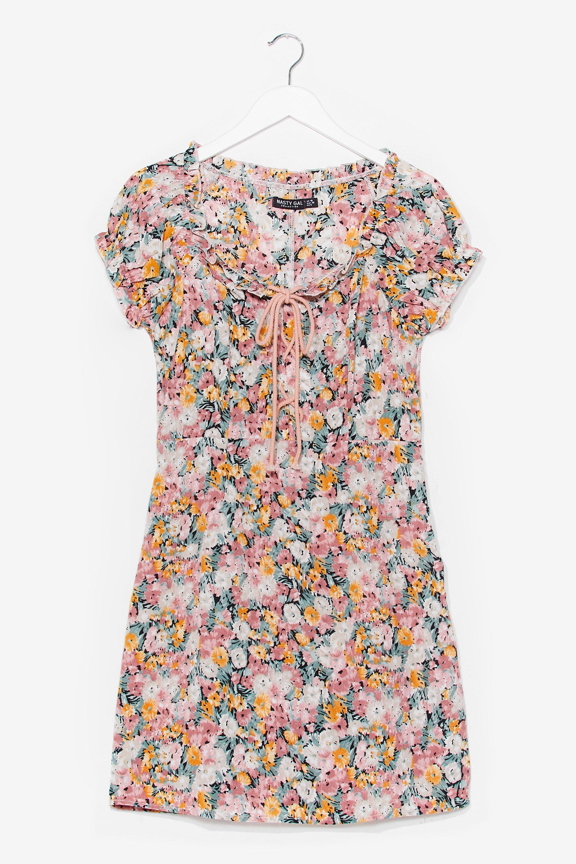 vintage floral mini dress