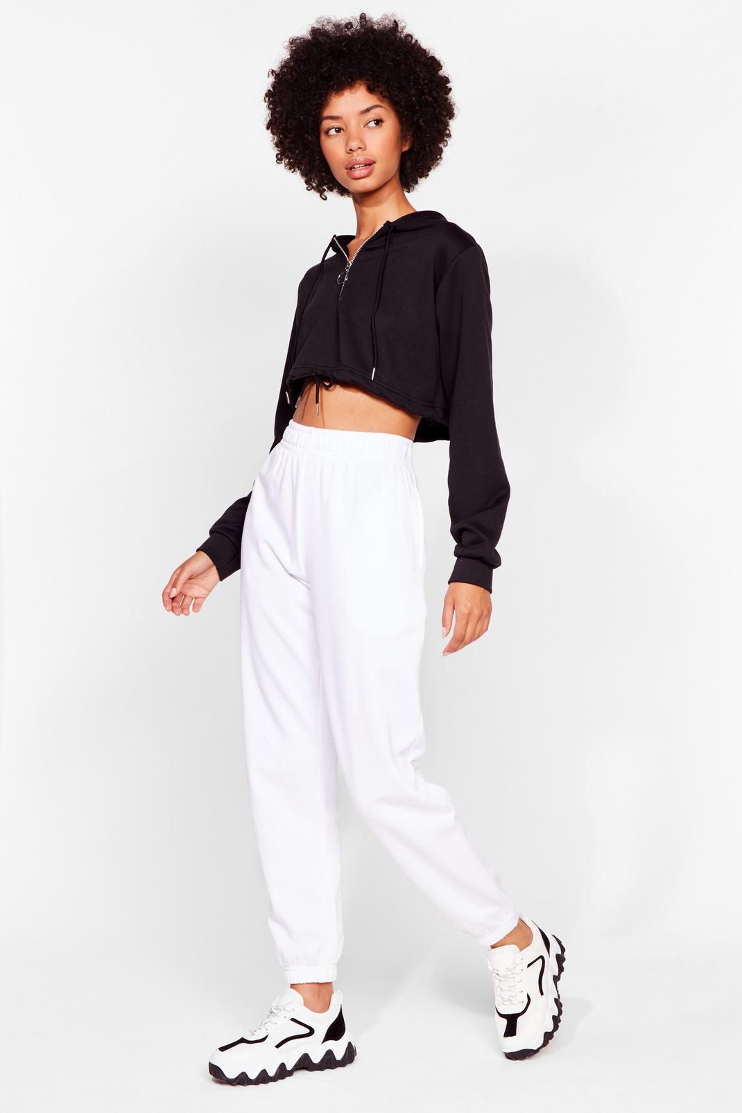 White Comfort is Queen Oversized Joggers image number 1