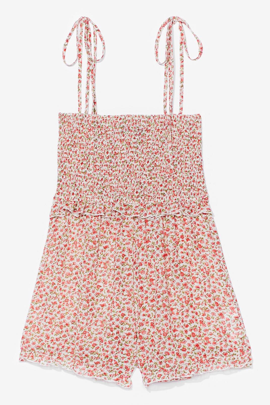 Into Heavy Petal Shirred Playsuit image number 1