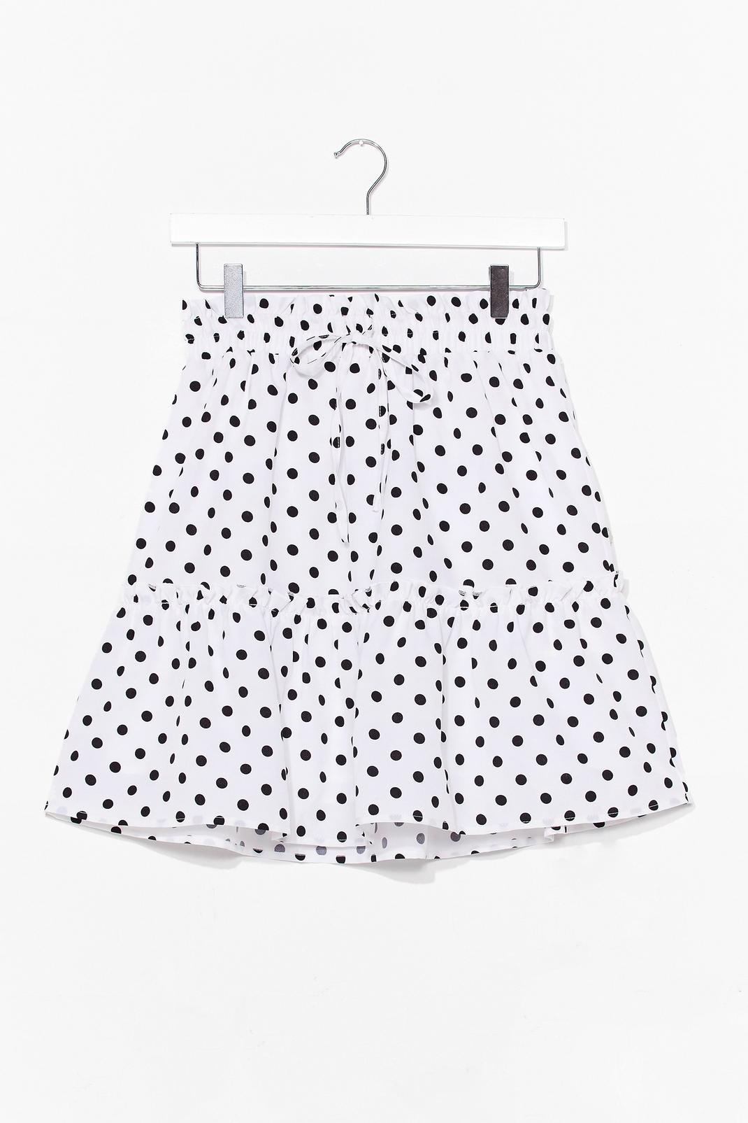 Polka Dot Tiered Mini Skirt image number 1