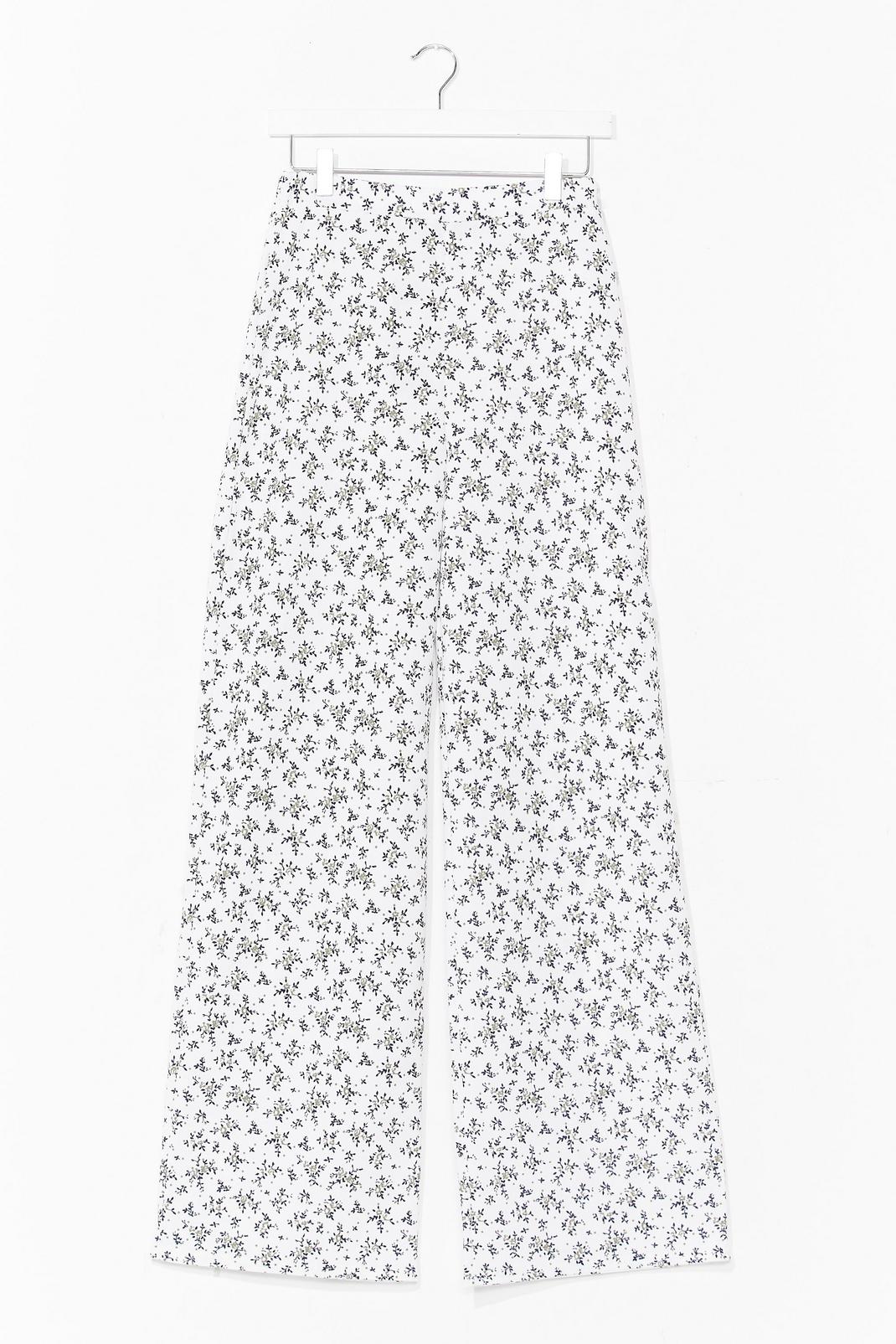 Play the Field Floral Wide-Leg Trousers image number 1