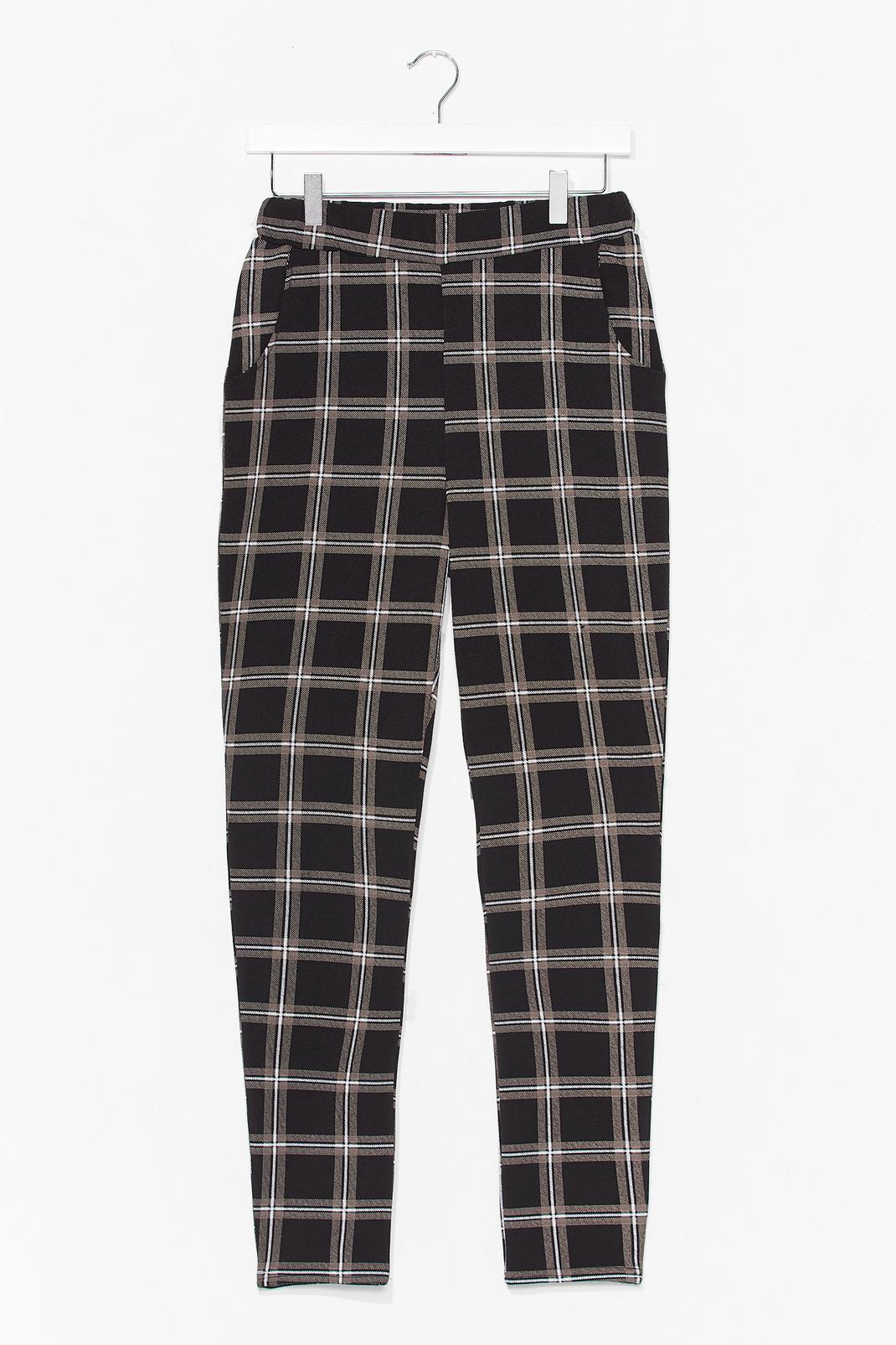 Square We Belong High-Waisted Check Trousers image number 1