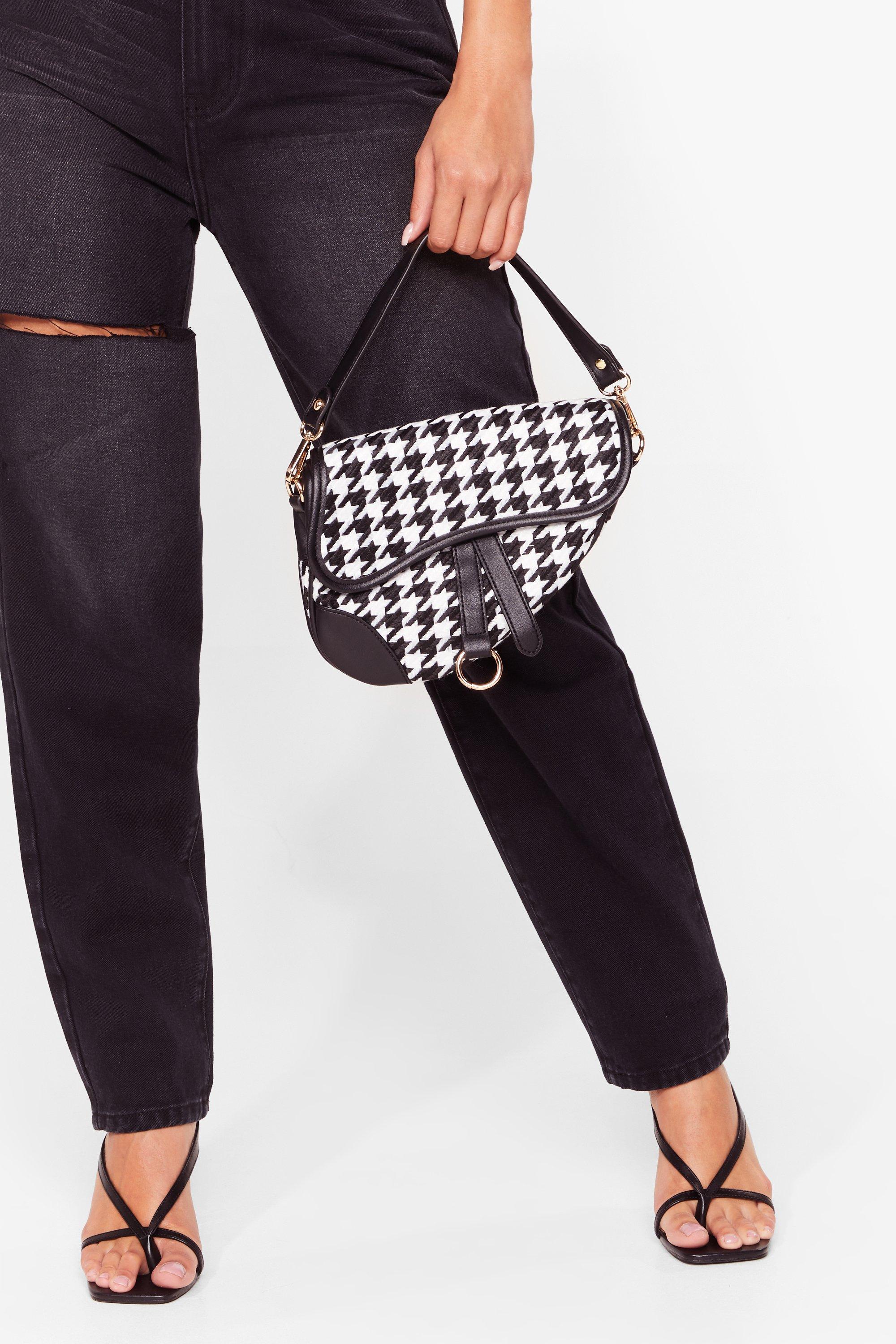 WANT Love Bites Houndstooth Saddle Bag | Nasty Gal