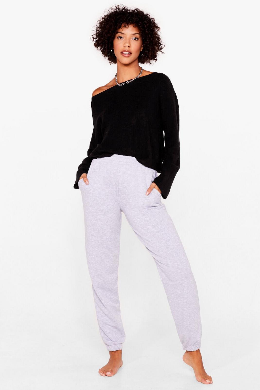Black Knit's on the Agenda Relaxed Lounge Jumper image number 1