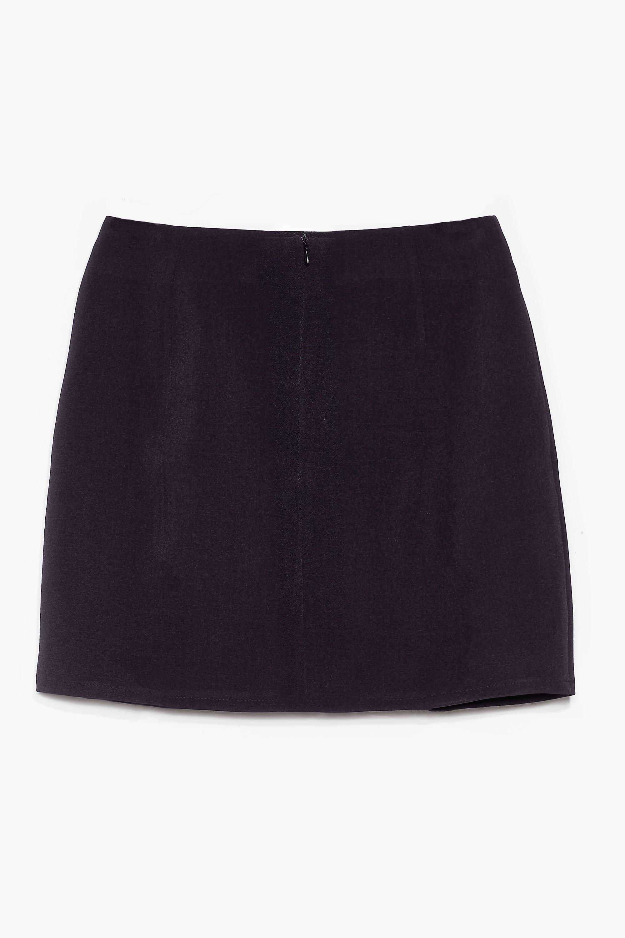 Black mini skirt high waisted sale