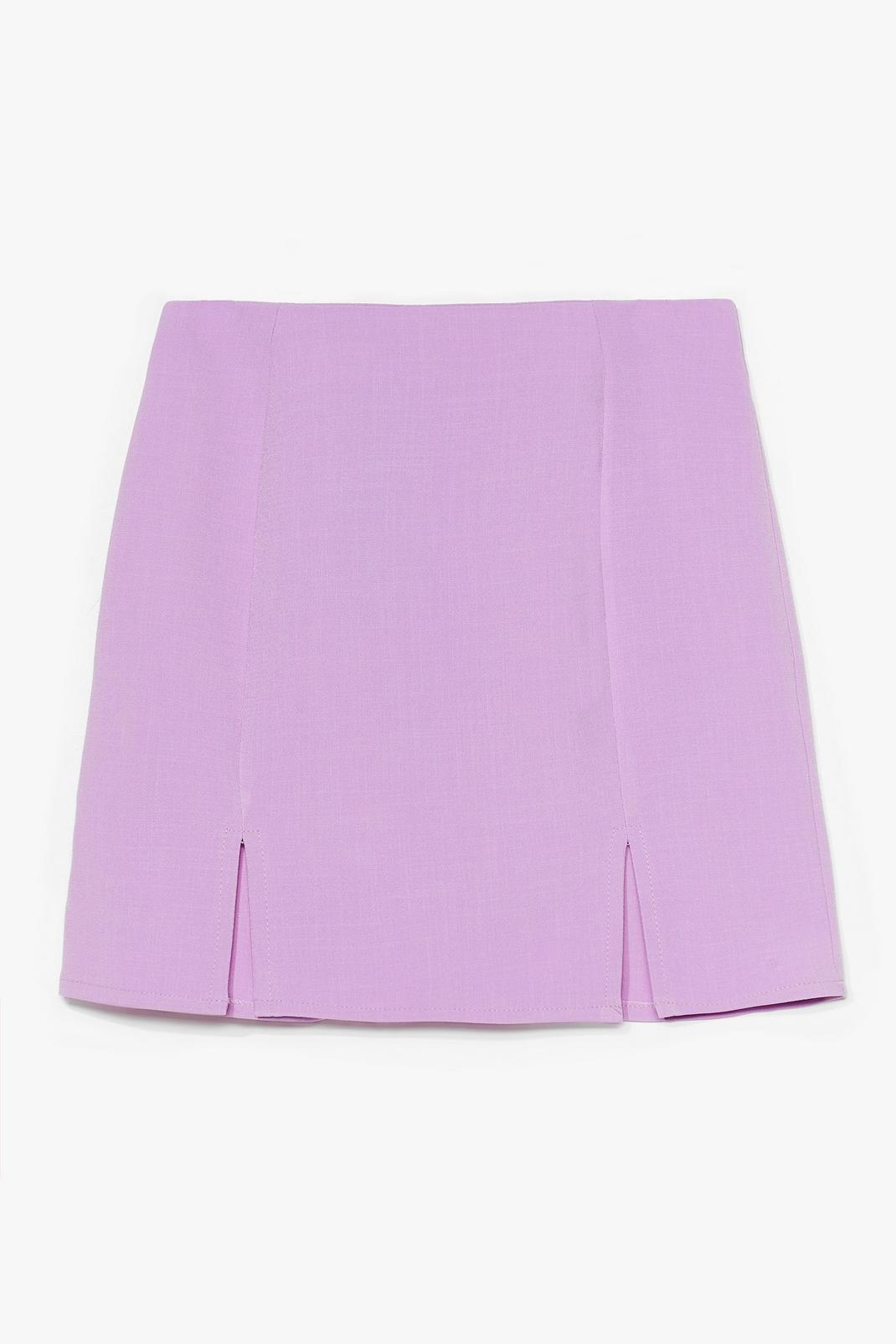 Lilac Double Slit High Waisted Mini Skirt image number 1
