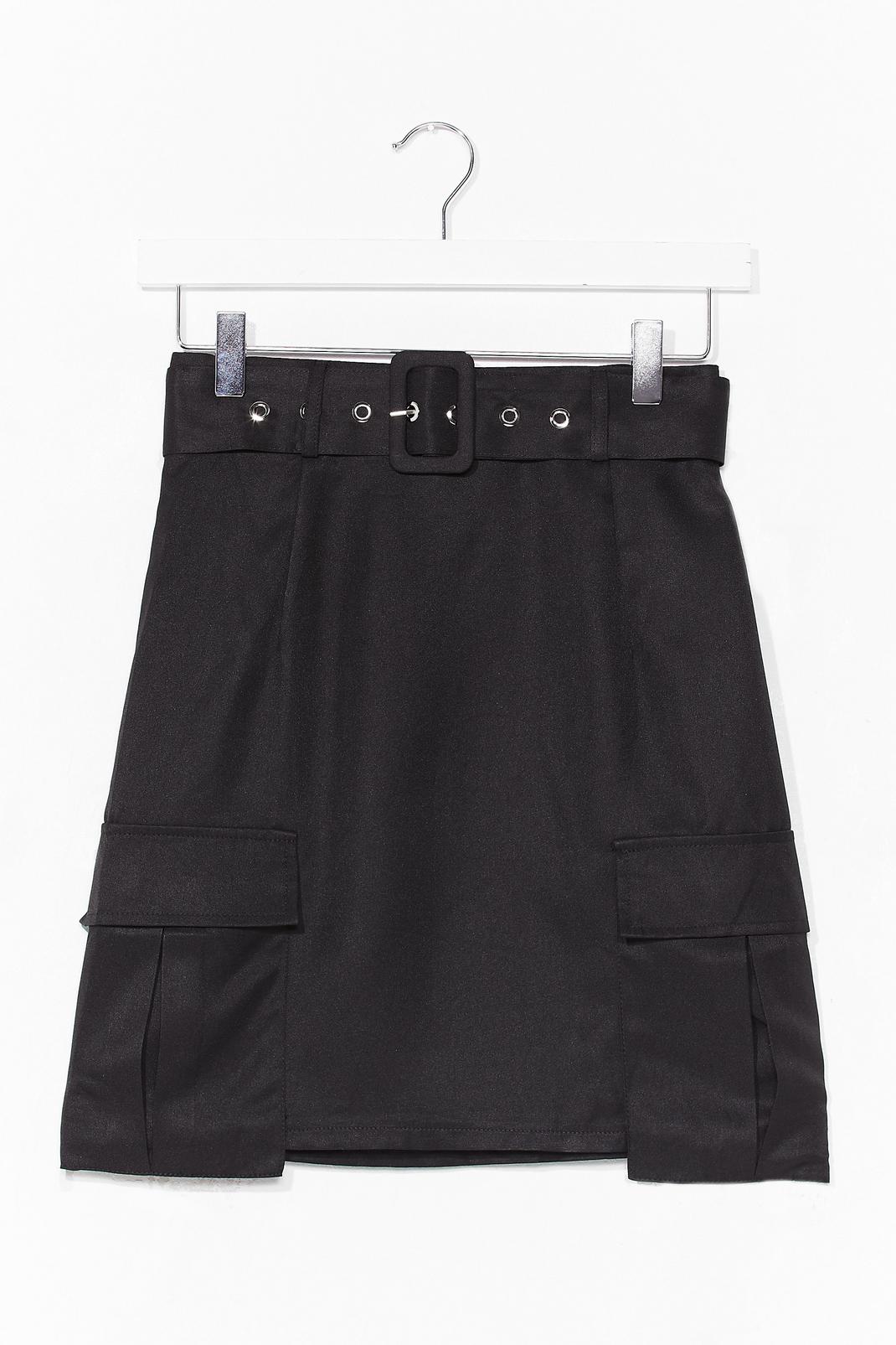 Pocket It Off Belted Mini Skirt image number 1