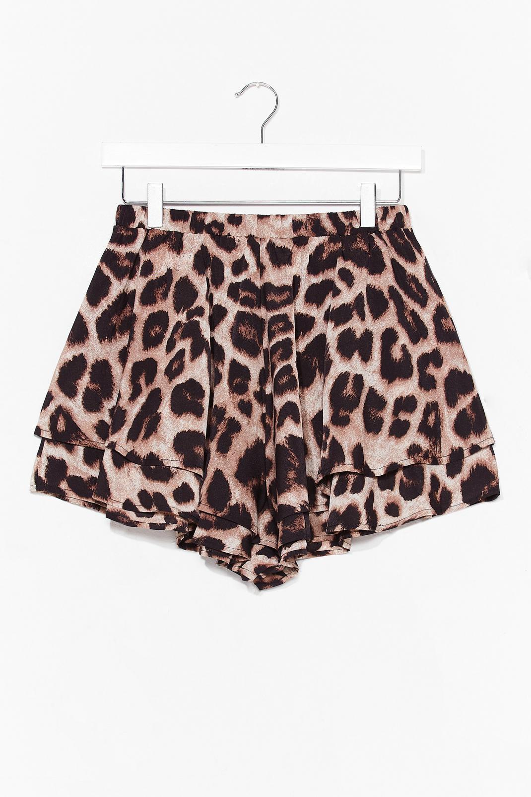 Run Wild Leopard Ruffle Shorts image number 1