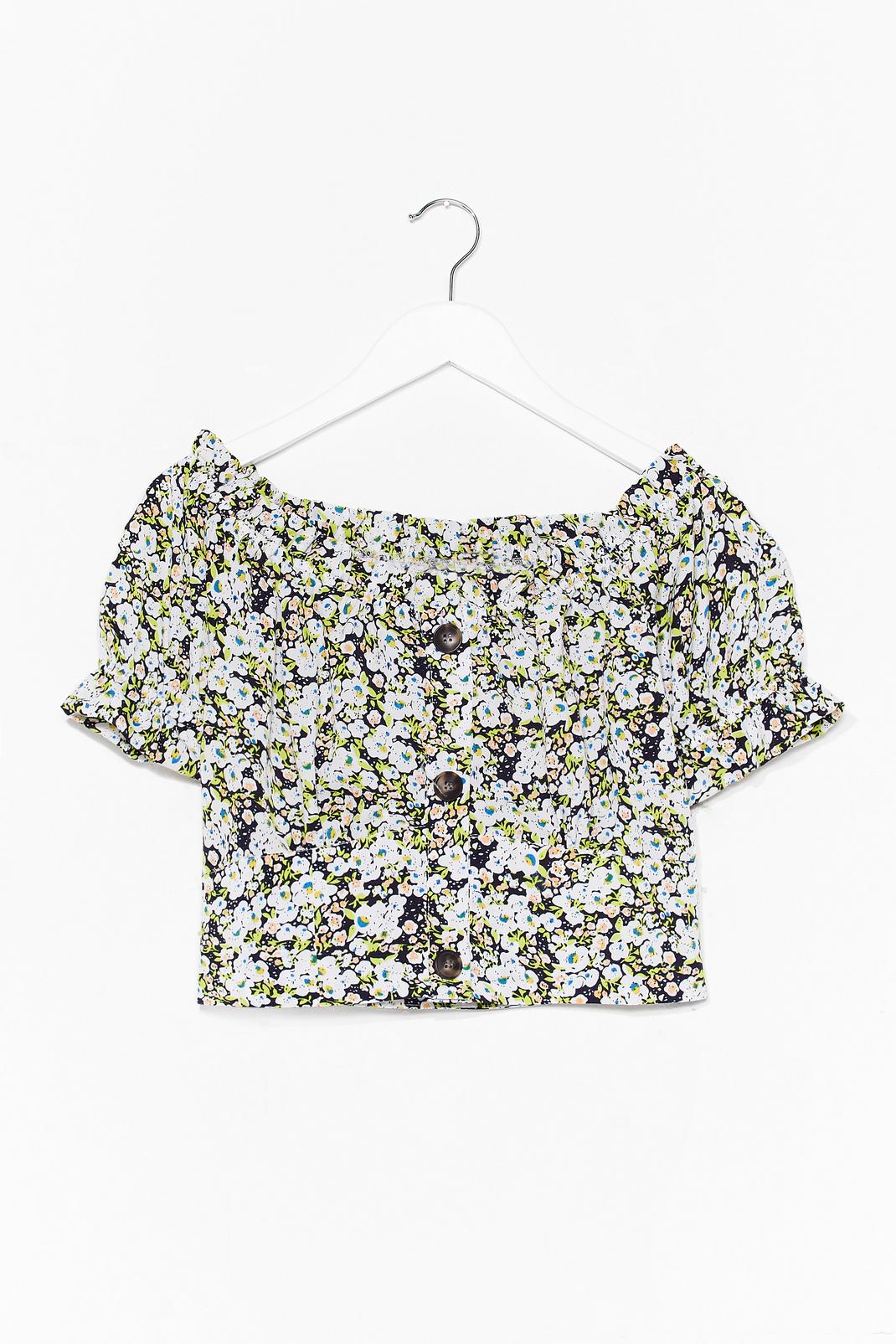 It's Bouquet With Us Floral Crop Top image number 1