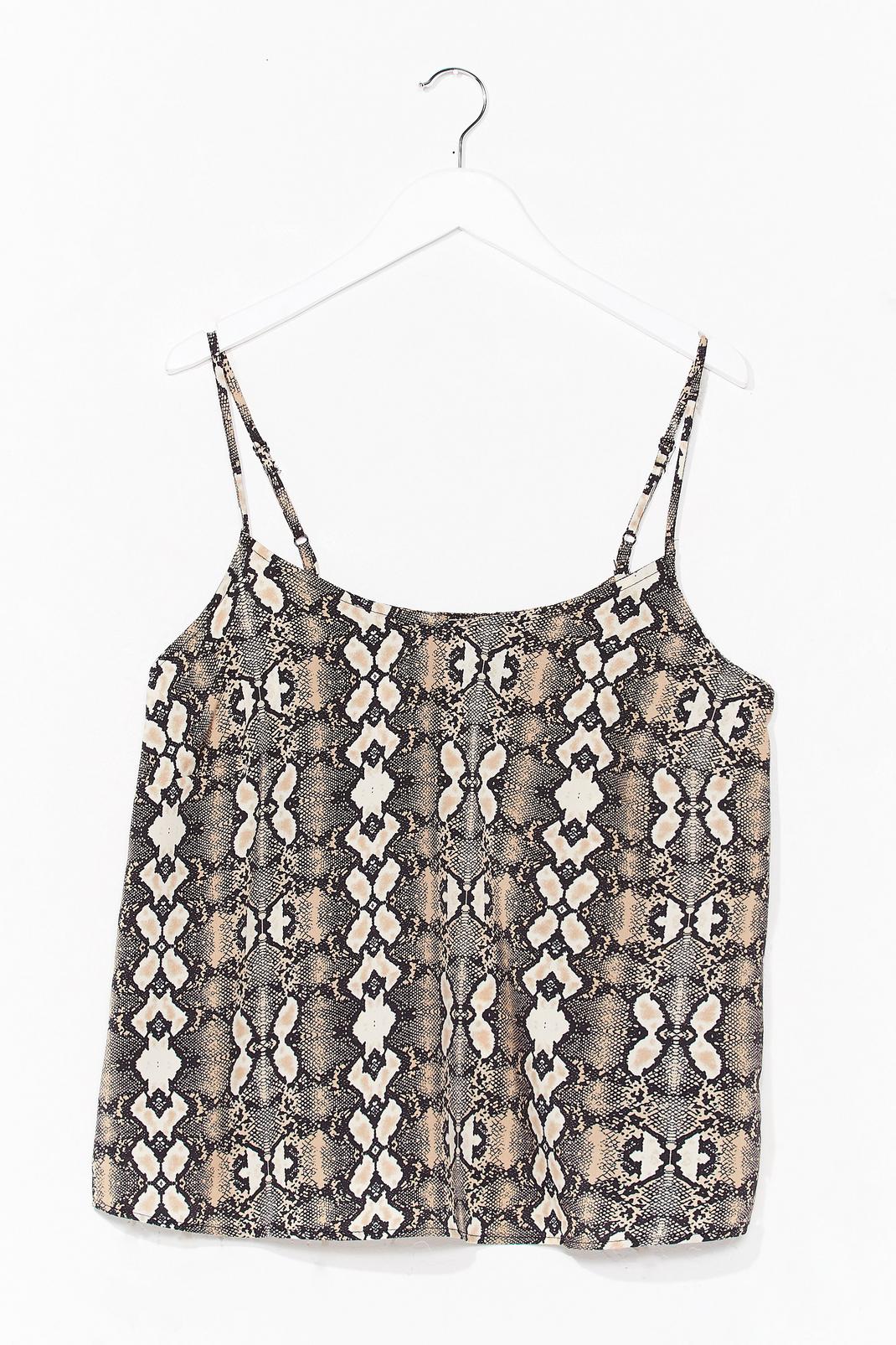Stone Snake Print Strappy Cami Top image number 1